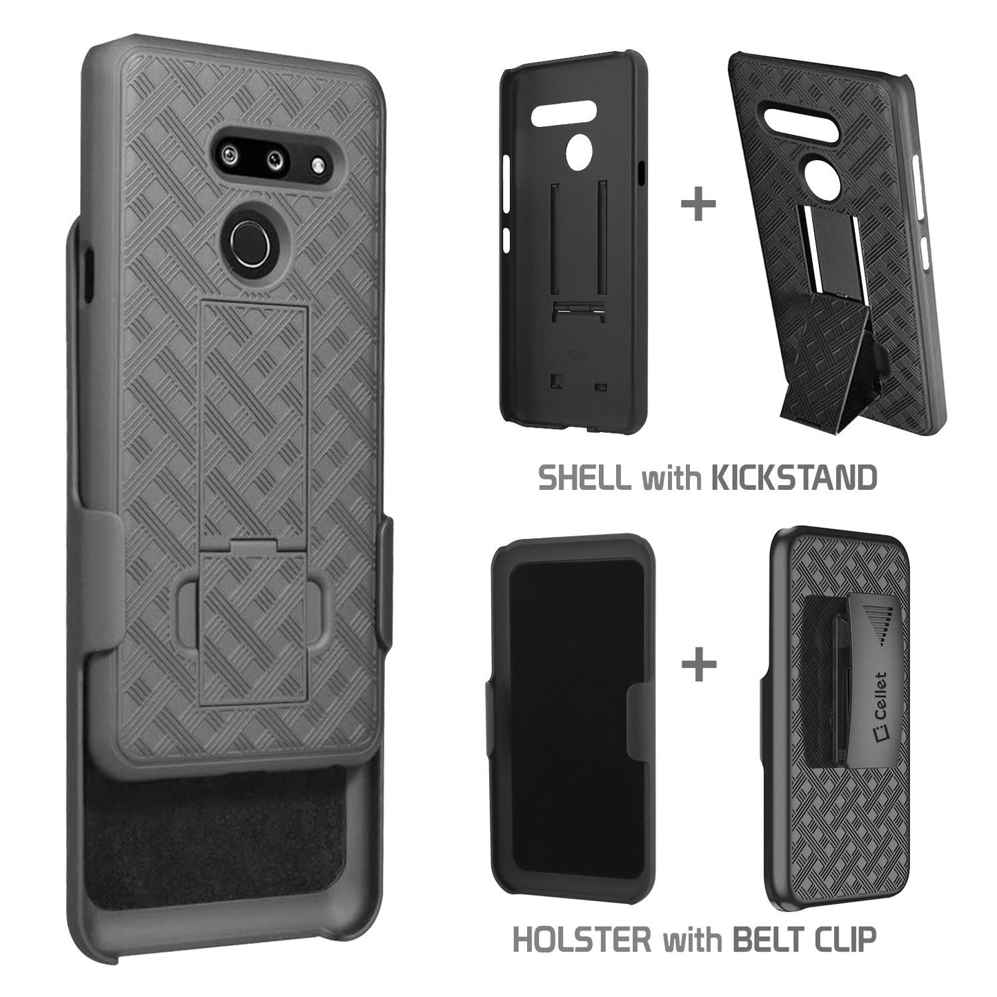 LG G8 Holster Case, Combo Case & Belt Clip Holster for LG G8