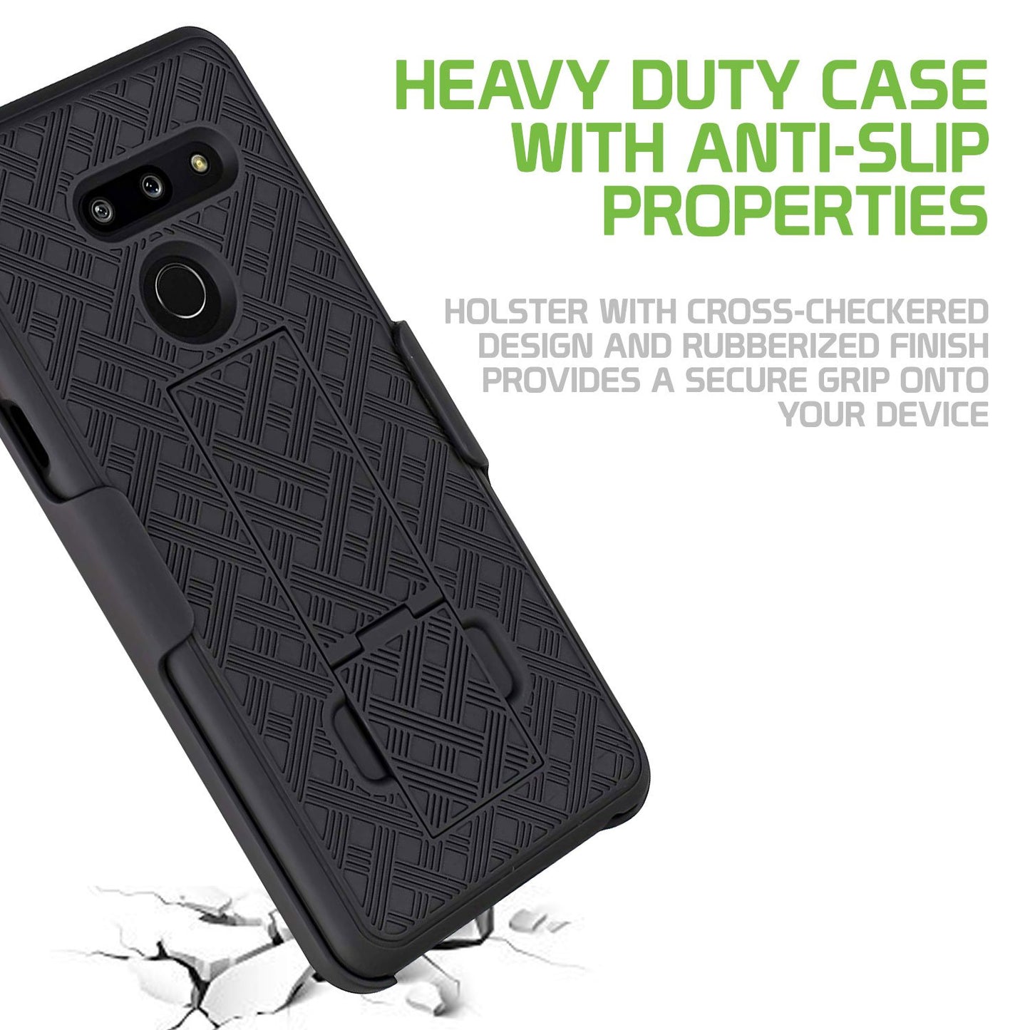 LG G8 Holster Case, Combo Case & Belt Clip Holster for LG G8