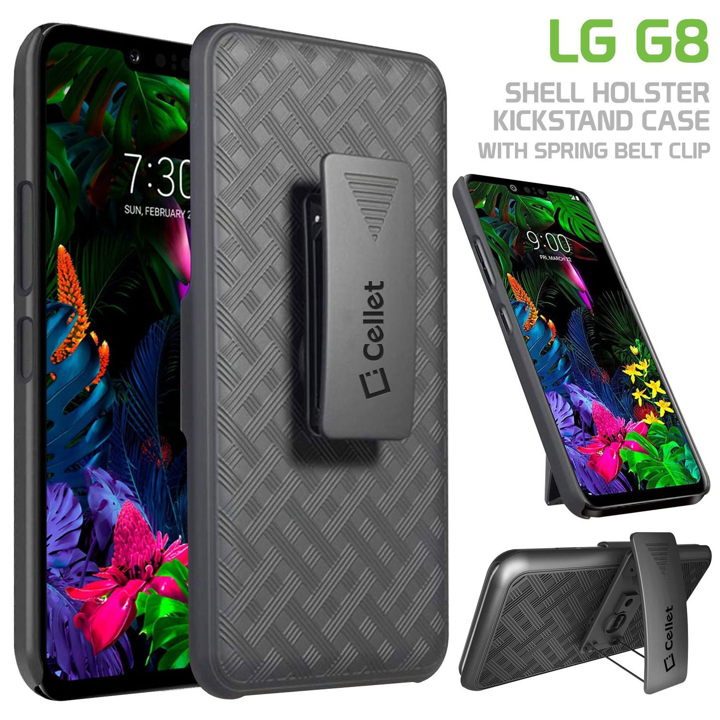 LG G8 Holster Case, Combo Case & Belt Clip Holster for LG G8