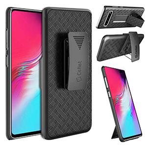 HLSAMS105G - Belt Clip Holster & Shell Case with Kickstand Heavy Duty Protection - Galaxy S10 5G