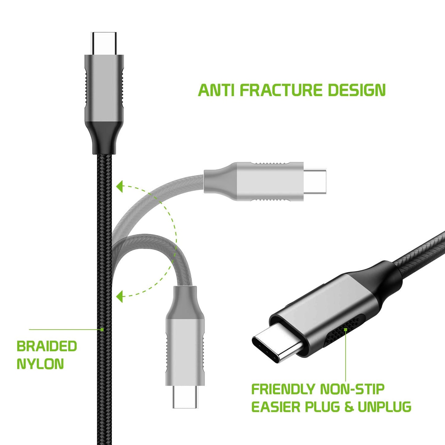 DCHDMI6 - Cellet 6 ft Male to Male USB C to HDMI Cable for iPad Pro 11in/12.9in, MacBook Air 2018/2017/2016, Google Chromebook Pixel, Nintendo Switch