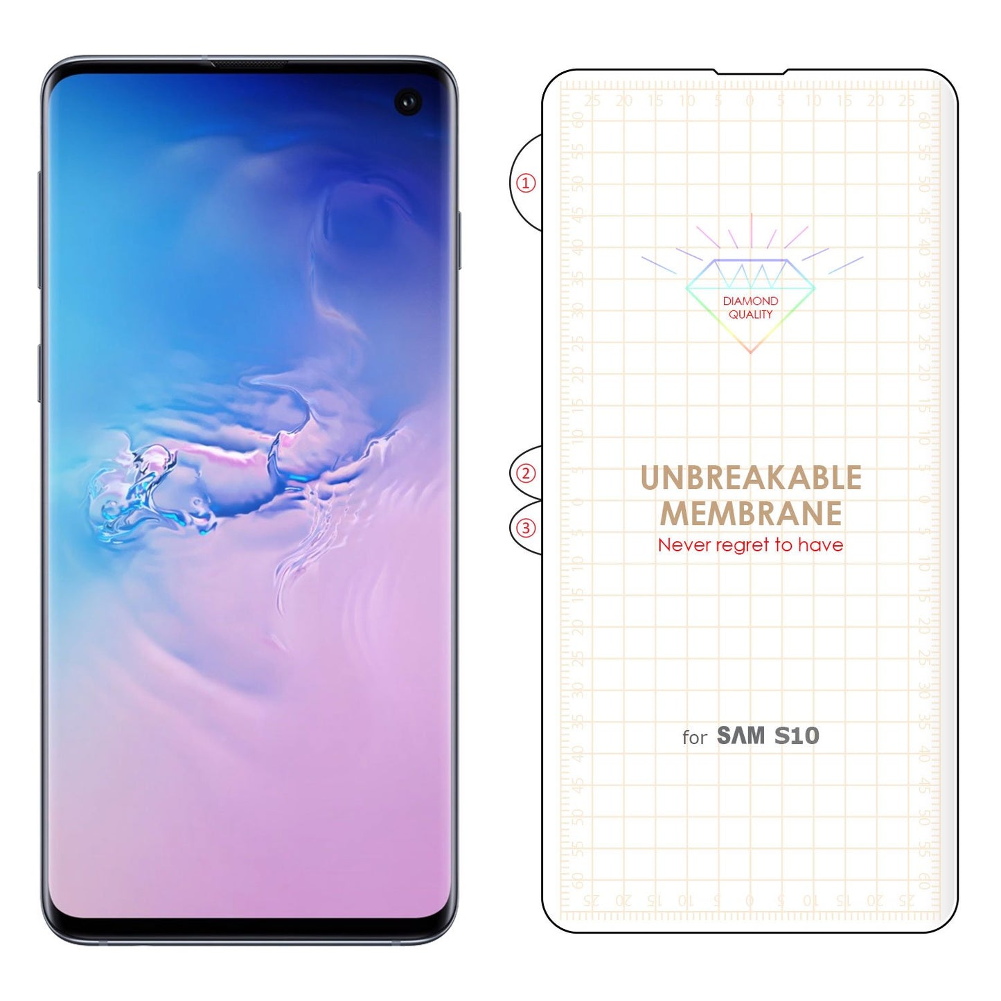 STSAMS10 - Full Coverage Flexible TPU Film Screen Protector - Samsung Galaxy S10