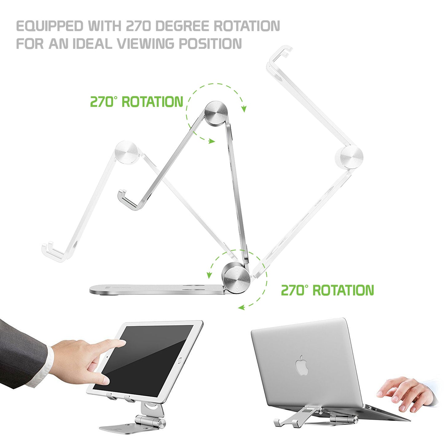 Rose Gold Desktop Phone Stand Smartphone Holder Mount, Durable Easy Folding.