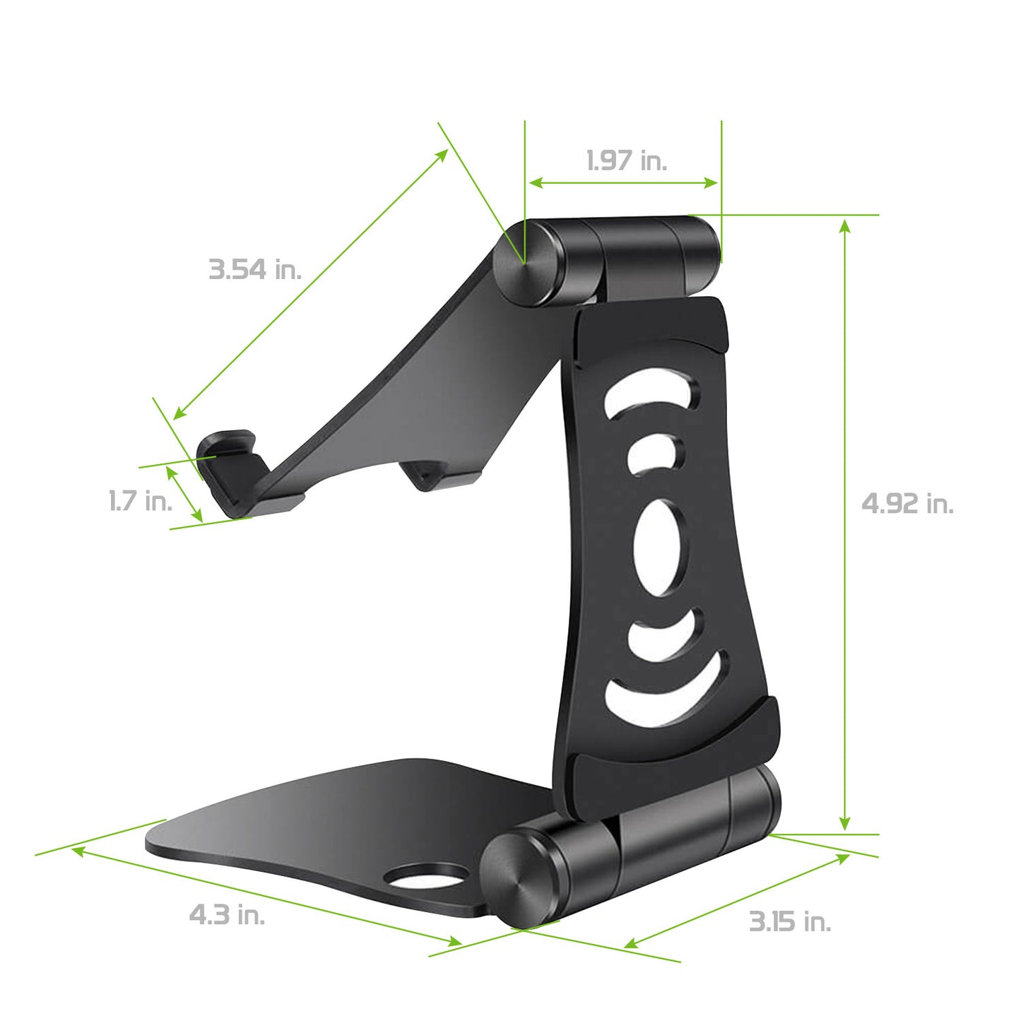 Rose Gold Desktop Phone Stand Smartphone Holder Mount, Durable Easy Folding.