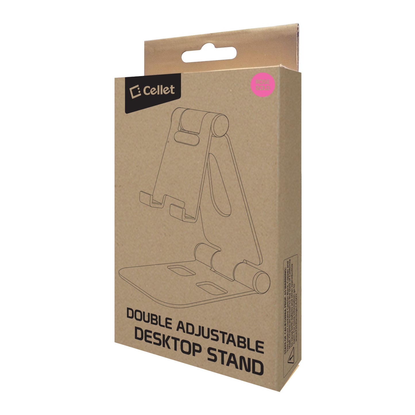 Rose Gold Desktop Phone Stand Smartphone Holder Mount, Durable Easy Folding.