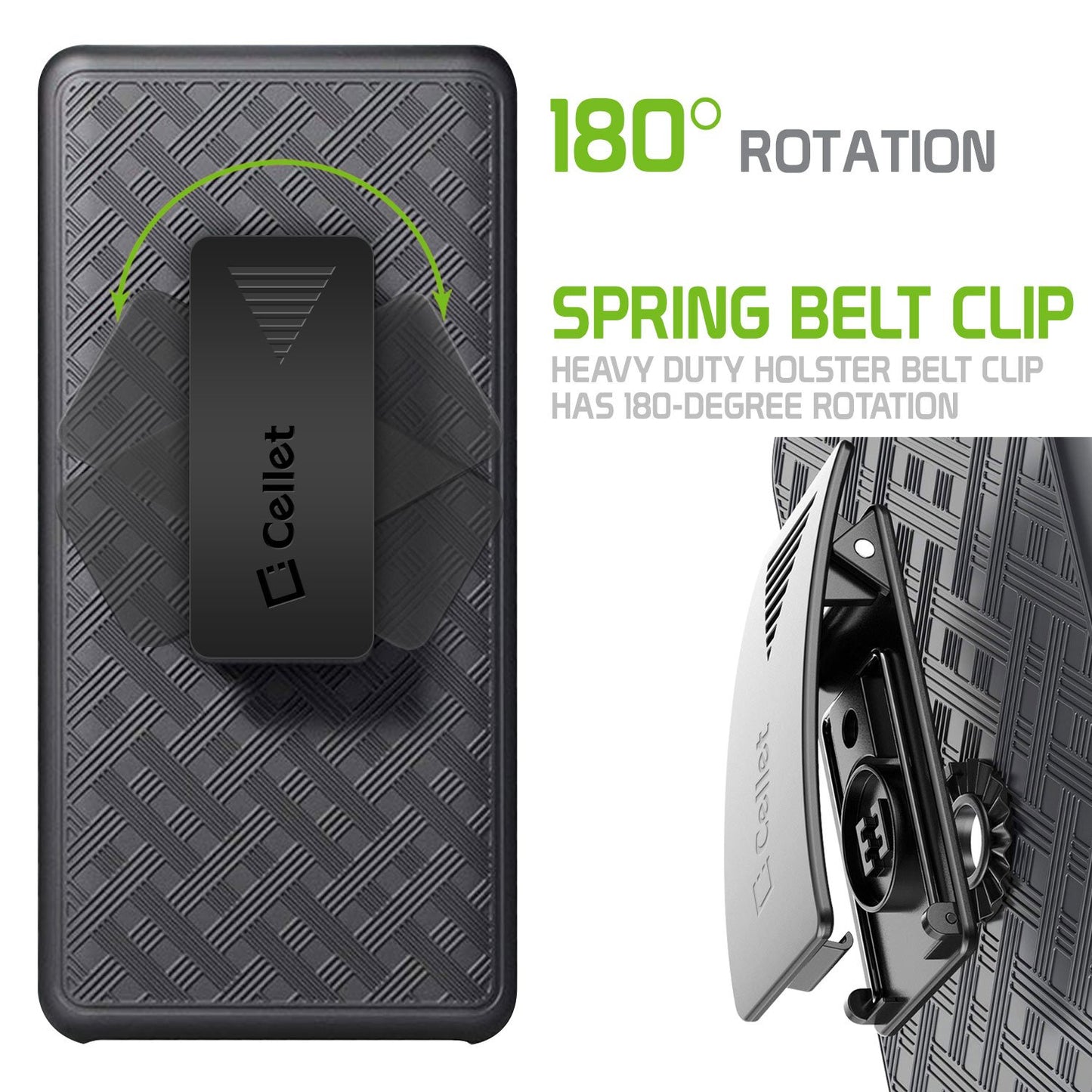 HLSAMN10P - Belt Clip Holster & Shell Case with Kickstand Heavy Duty Protection - Galaxy Note 10 Plus