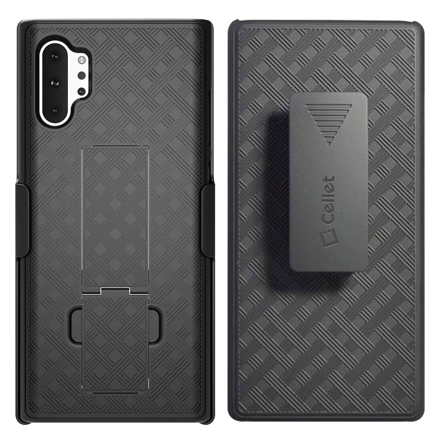 HLSAMN10P - Belt Clip Holster & Shell Case with Kickstand Heavy Duty Protection - Galaxy Note 10 Plus
