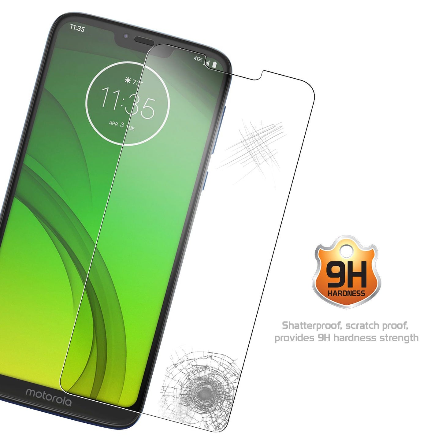 SGMOTG7PWR - Motorola Moto G7 Power, Cellet 0.3mm Premium Tempered Glass Screen Protector for Motorola Moto G7 Power (9H Hardness)
