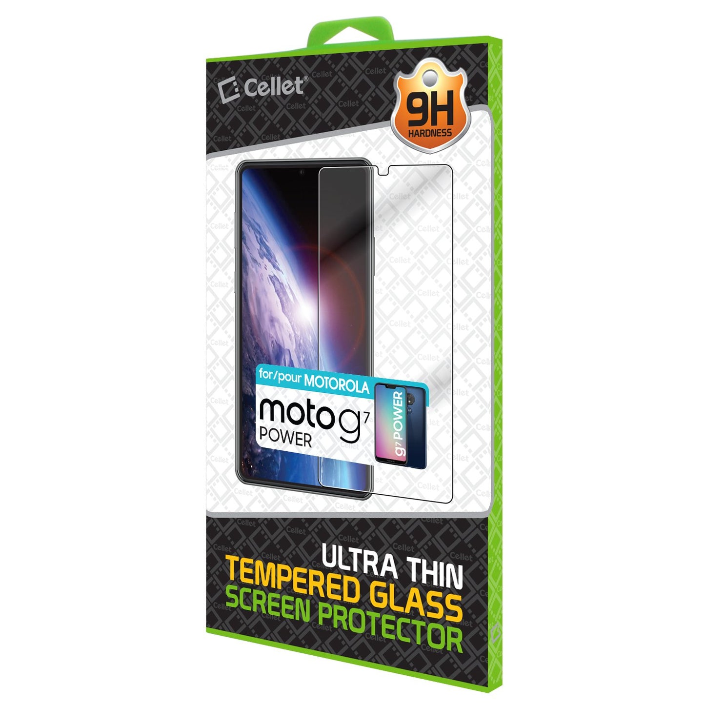 SGMOTG7PWR - Motorola Moto G7 Power, Cellet 0.3mm Premium Tempered Glass Screen Protector for Motorola Moto G7 Power (9H Hardness)