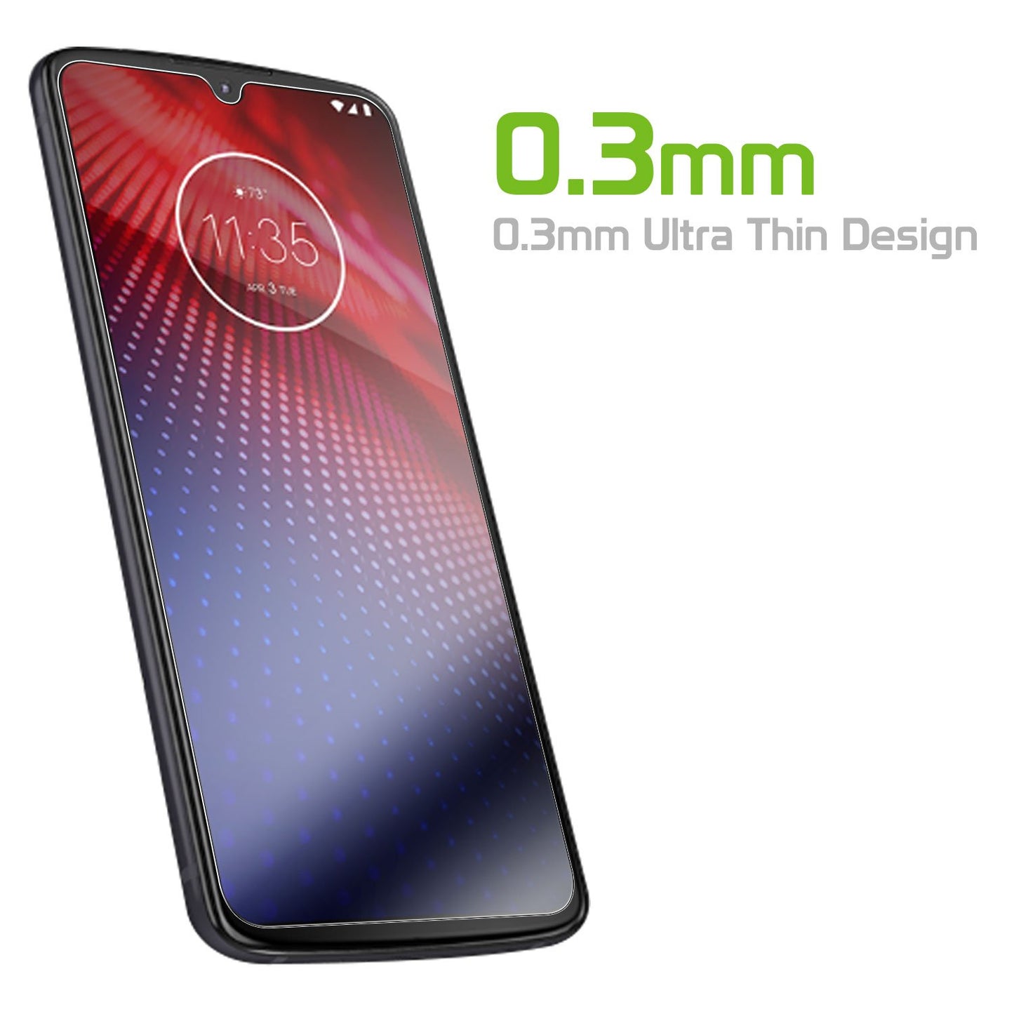 SGMOTZ4 - Motorola Moto Z4 Tempered Glass Screen Protector, Cellet 0.3mm Premium Tempered Glass Screen Protector for Motorola Moto Z4 (9H Hardness)