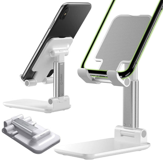 PH60WT - Adjustable Desktop Smartphone and Tablet Stand with Non-Slip Rubberized Grips and Weighted Base Compatible to Smartphones, Tablets, iPads