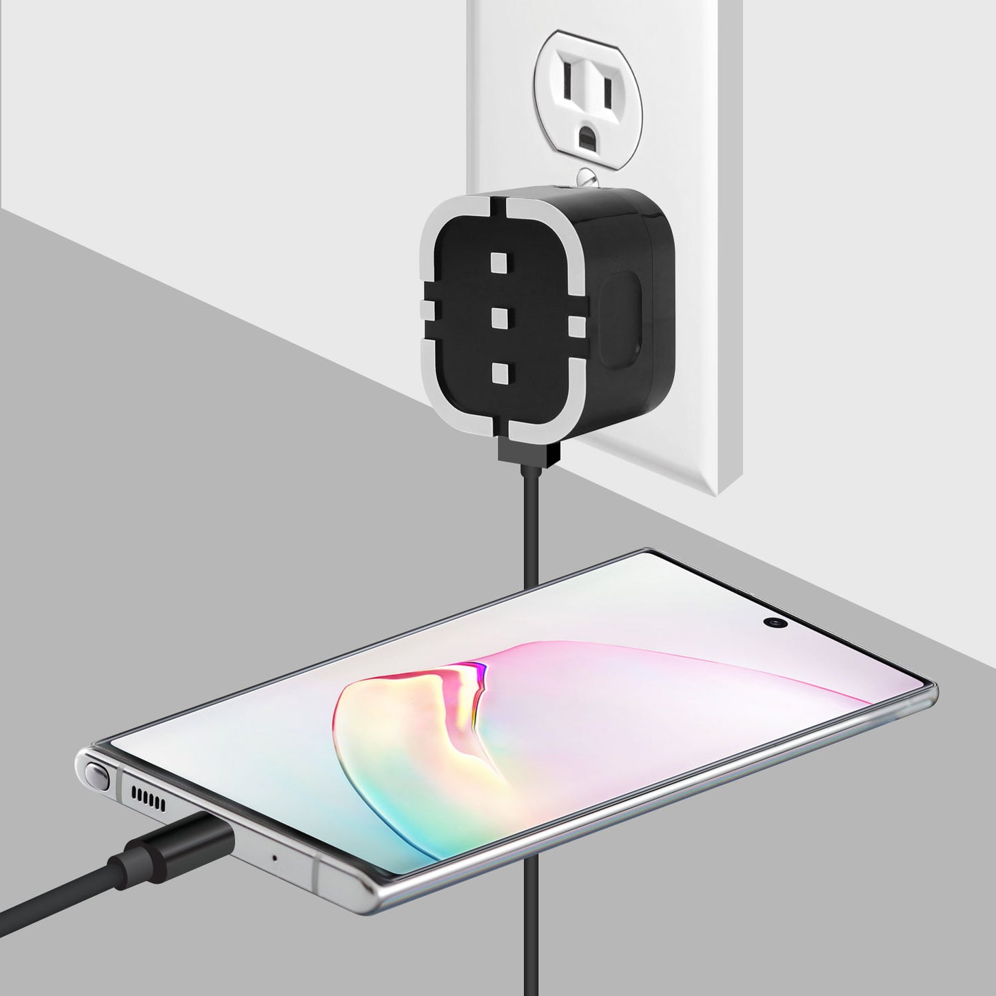 RUIZ by Cellet High Powered 2.1A (10W) USB Home Wall Charger (TYPE-C Cable Included) - Black