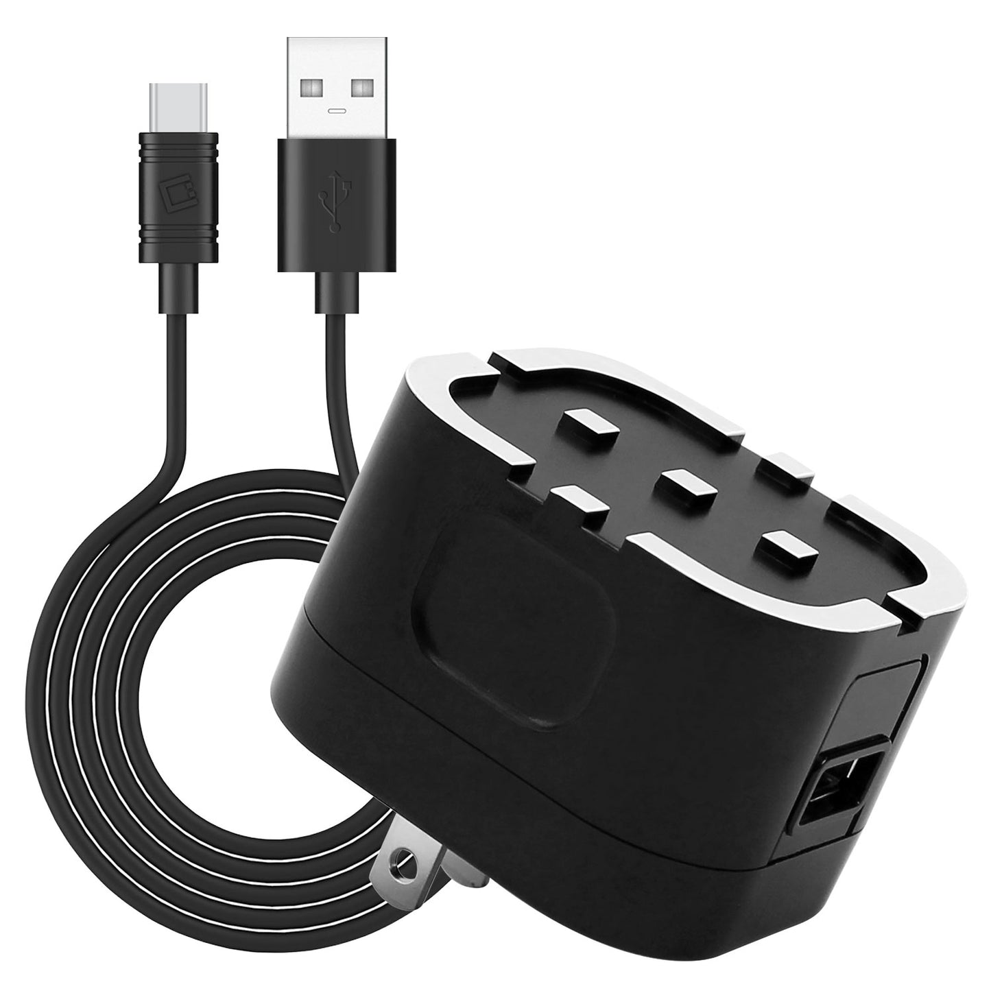 RUIZ by Cellet High Powered 2.1A (10W) USB Home Wall Charger (TYPE-C Cable Included) - Black
