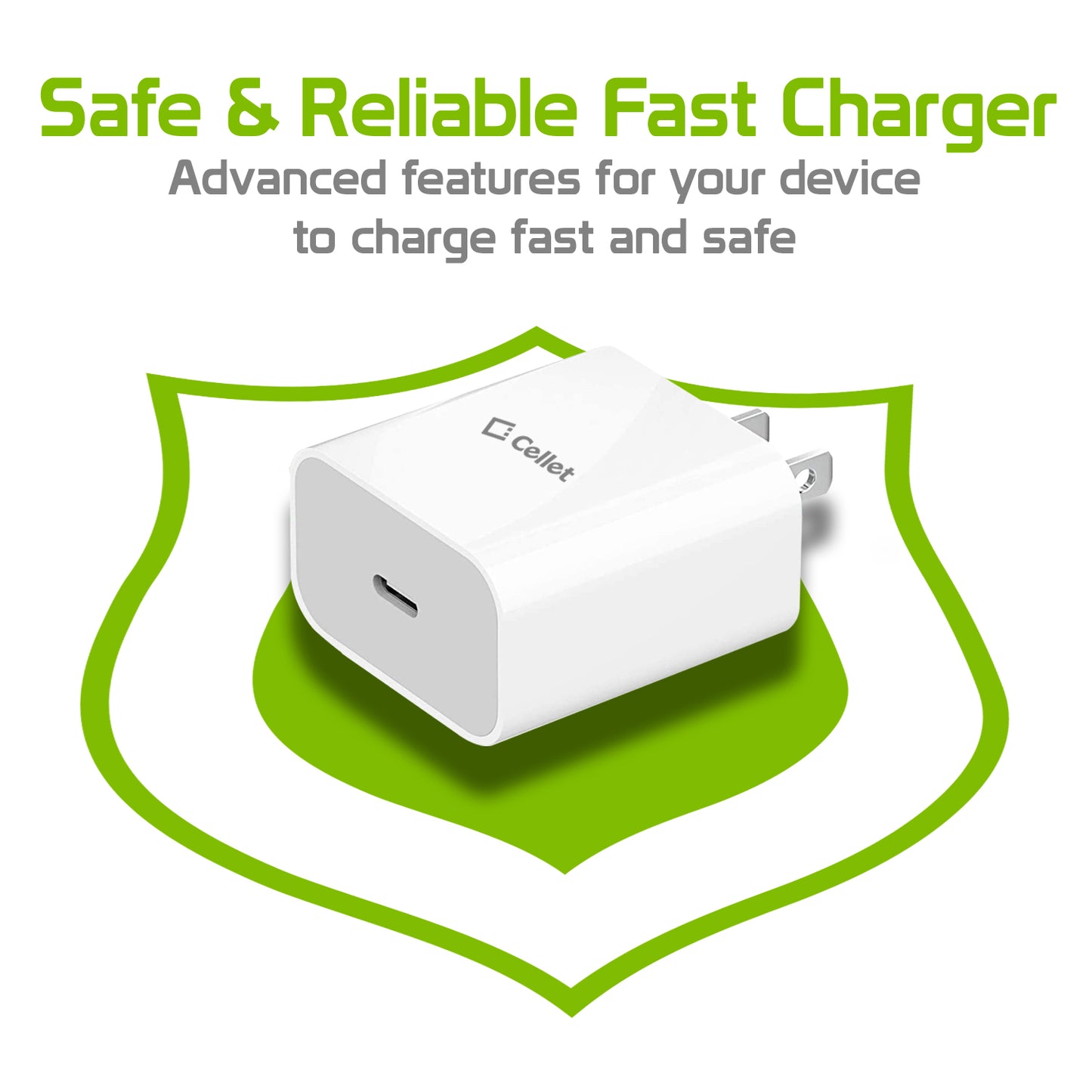 TCC18WWT - USB-C Home Charger, 18 Watt Type-C UL Certified Home Charger (Cable Sold Separately) Compatible to Samsung Galaxy Phone Tablets – White