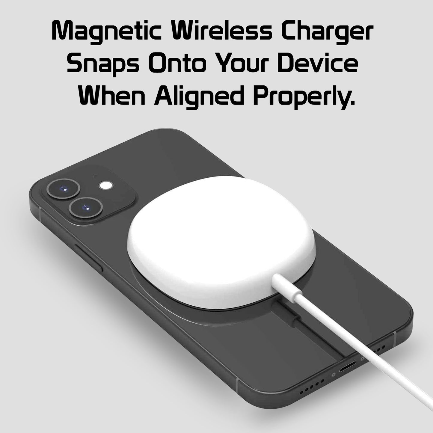 MAGWAL30 - MagSafe Magnetic Fast Wireless Charger with USB-C Charging Cable all New iPhones - White