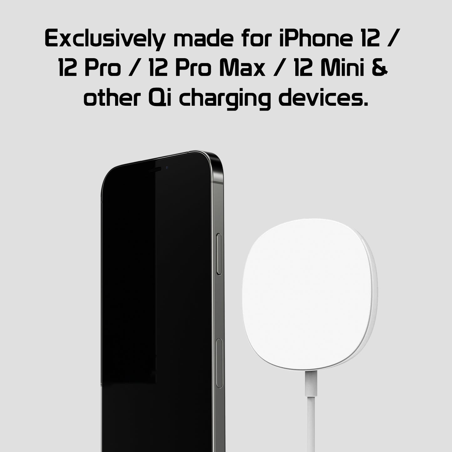 MAGWAL30 - MagSafe Magnetic Fast Wireless Charger with USB-C Charging Cable all New iPhones - White