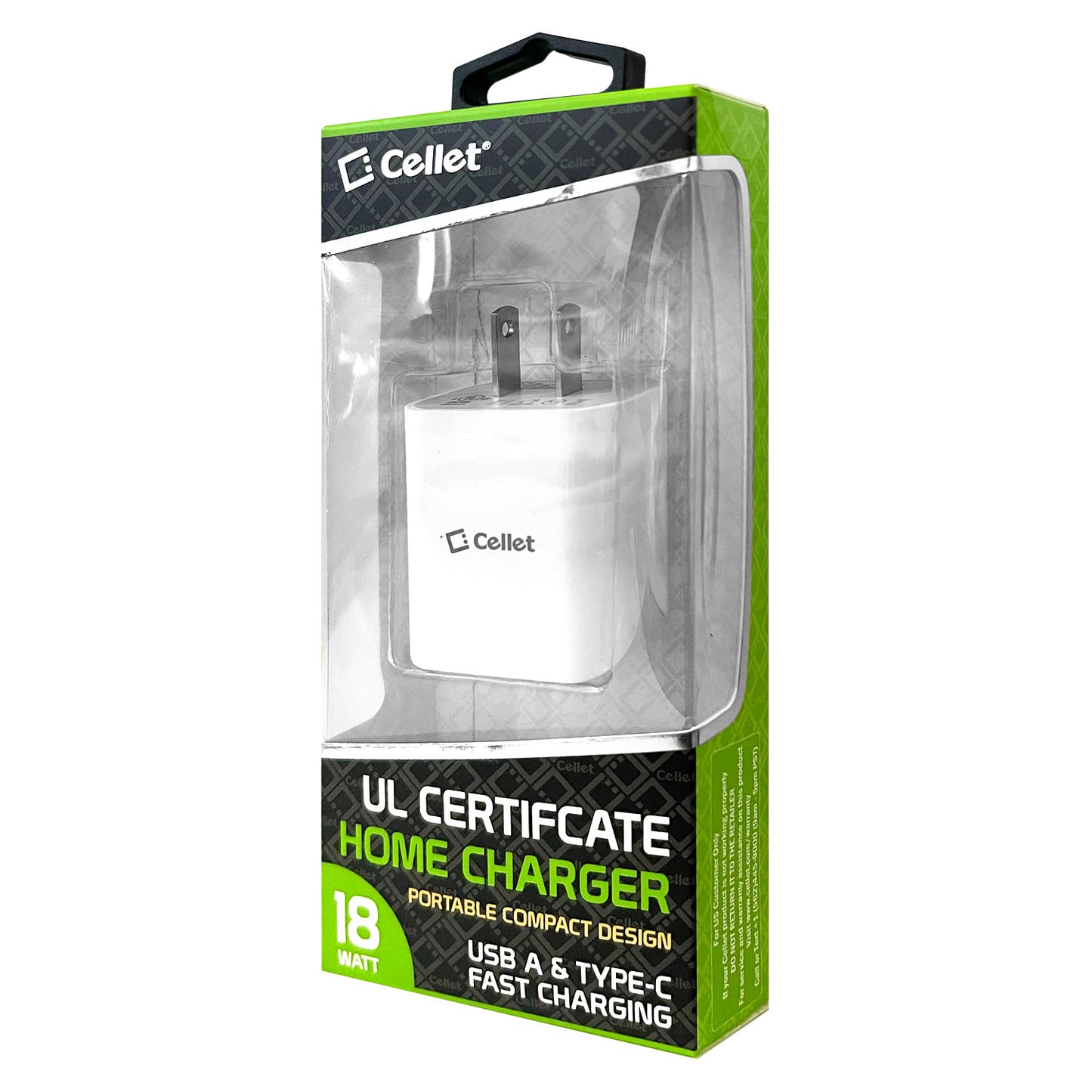 TC180WT - UL Certified 18 Watt Dual Port Home Charger, USB-C and USB-A Home Charger (Cable Sold Separately) – White