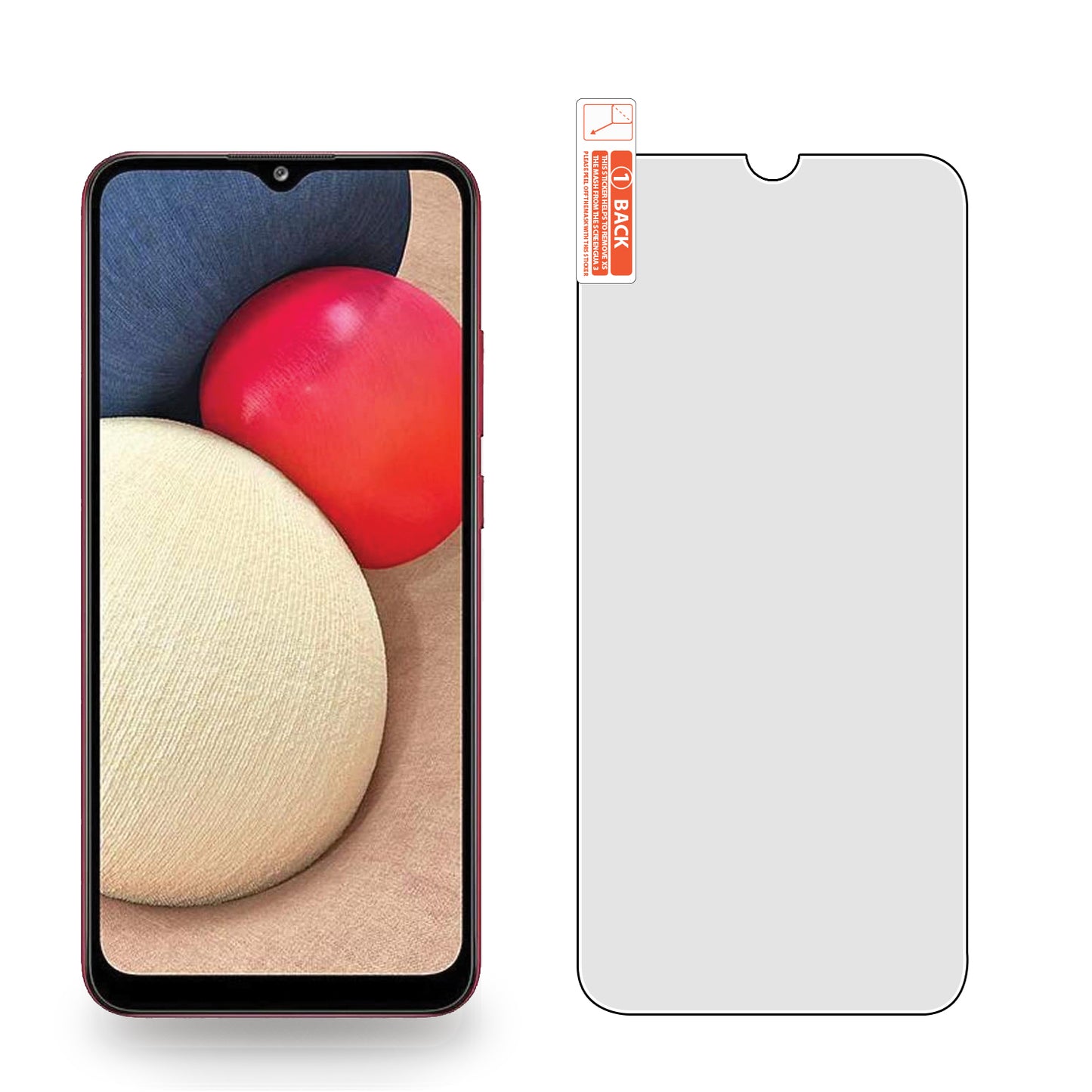 SGSAMA02S - Samsung Galaxy A02s, Premium Ultra Thin Full Coverage Tempered Glass Screen Protector for Samsung Galaxy A02s by Cellet