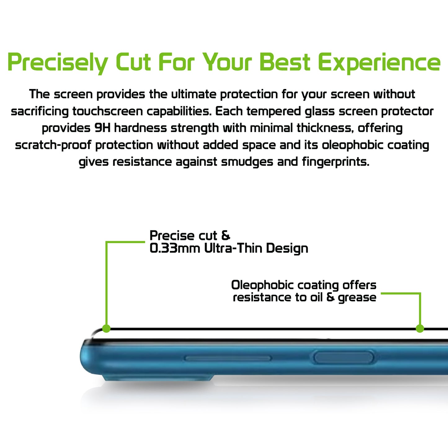 SGSAMA02S - Samsung Galaxy A02s, Premium Ultra Thin Full Coverage Tempered Glass Screen Protector for Samsung Galaxy A02s by Cellet