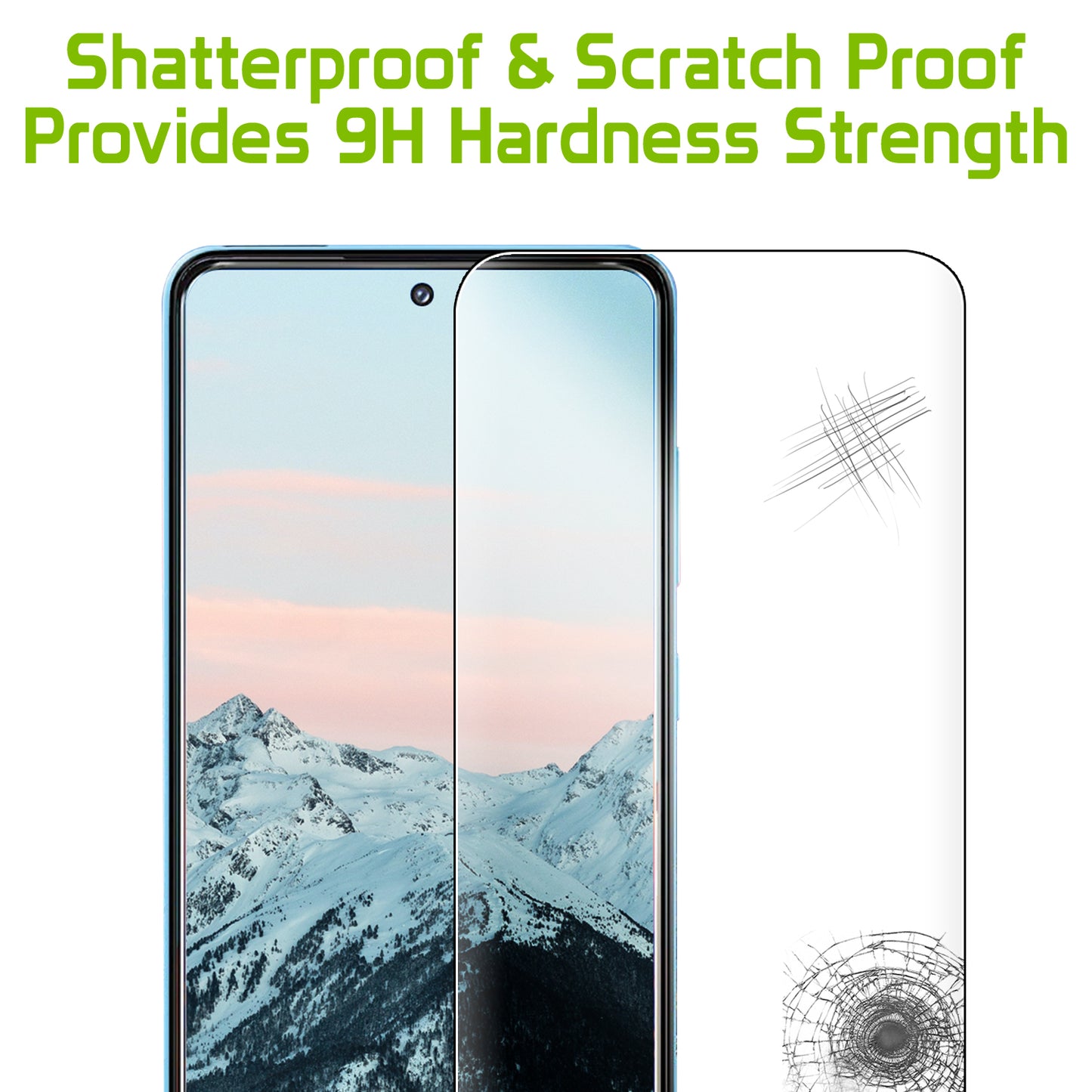 SGSAMA52 - Samsung Galaxy A52, Premium Ultra Thin Full Coverage Tempered Glass Screen Protector for Samsung Galaxy A52 by Cellet