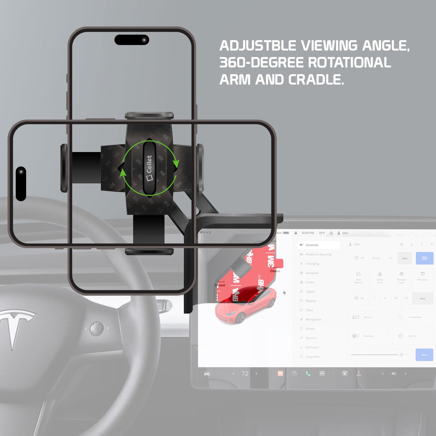 Phone Mount for Tesla's Digital display Compatible to Tesla Model 3 and Model Y