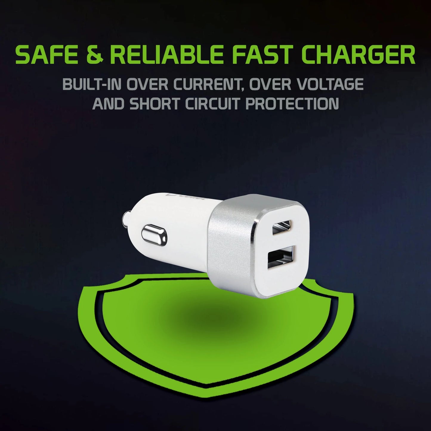 Car Charger for Smartphone, 30 Watt Dual (USB A & USB C) Car Charger with USB-C Cable Included