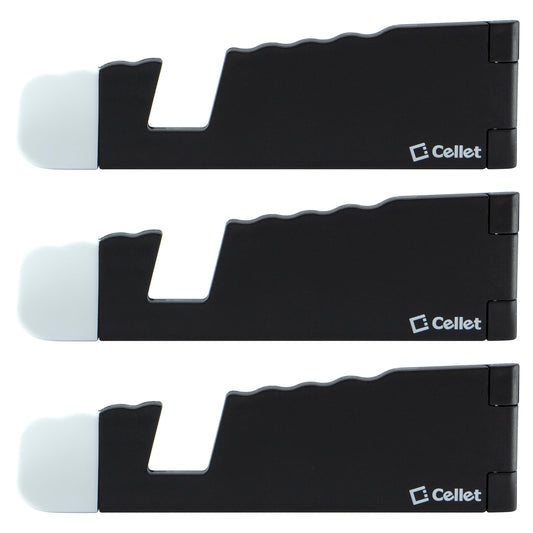 PH170 - Cellet Portable Folding Phone & Tablet Stand – 3 Pack, Universal Holder for iPhone, iPad, Samsung, Tablets – Compact, Lightweight, Travel Friendly – Adjustable Angle, Anti-Slip Grip