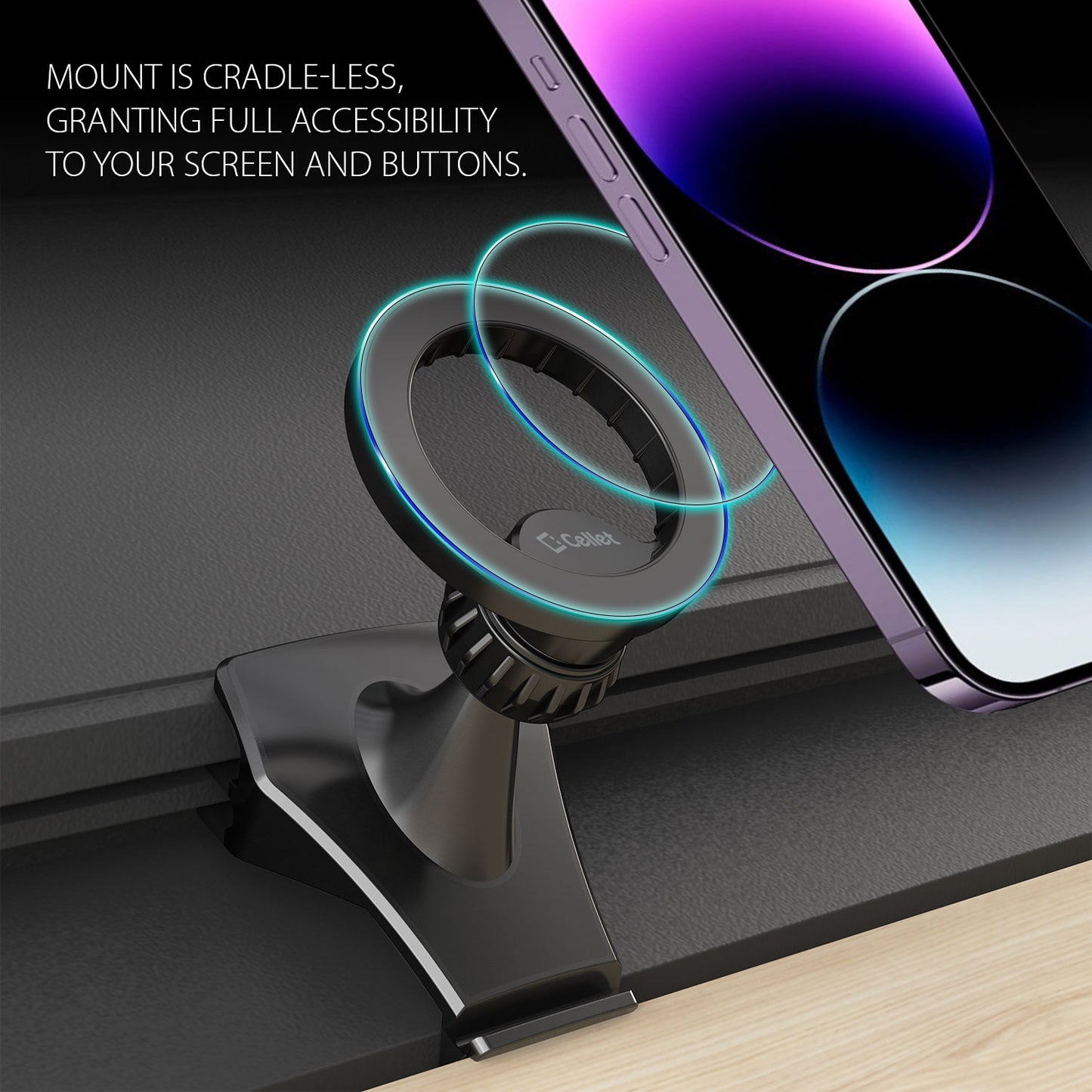 Magnetic Air Vent Phone Mount, Magnetic Ring Phone Holder Compatible for Tesla Model 3 & Tesla Y