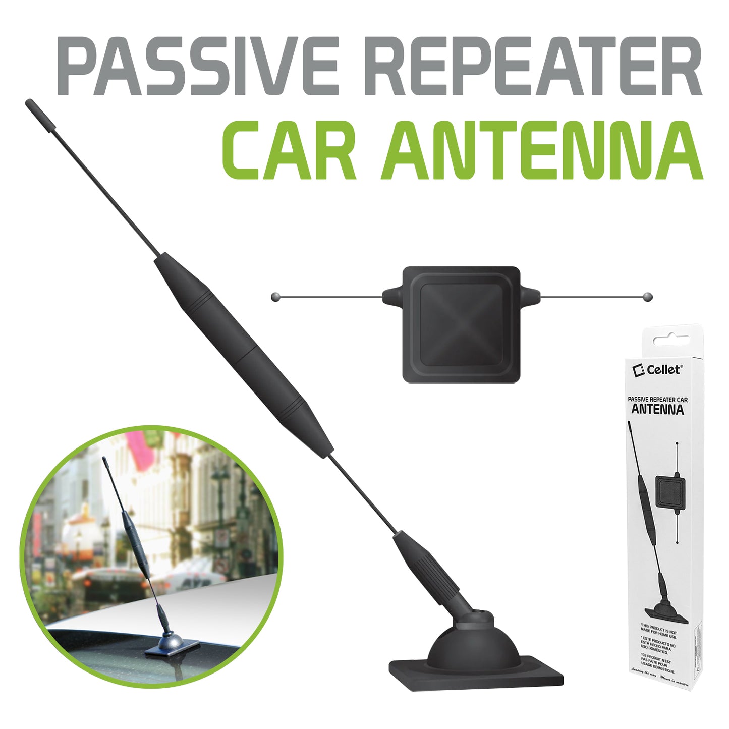 Car Antenna, Cellet Cellphone Car Mount Passive Repeater Antenna