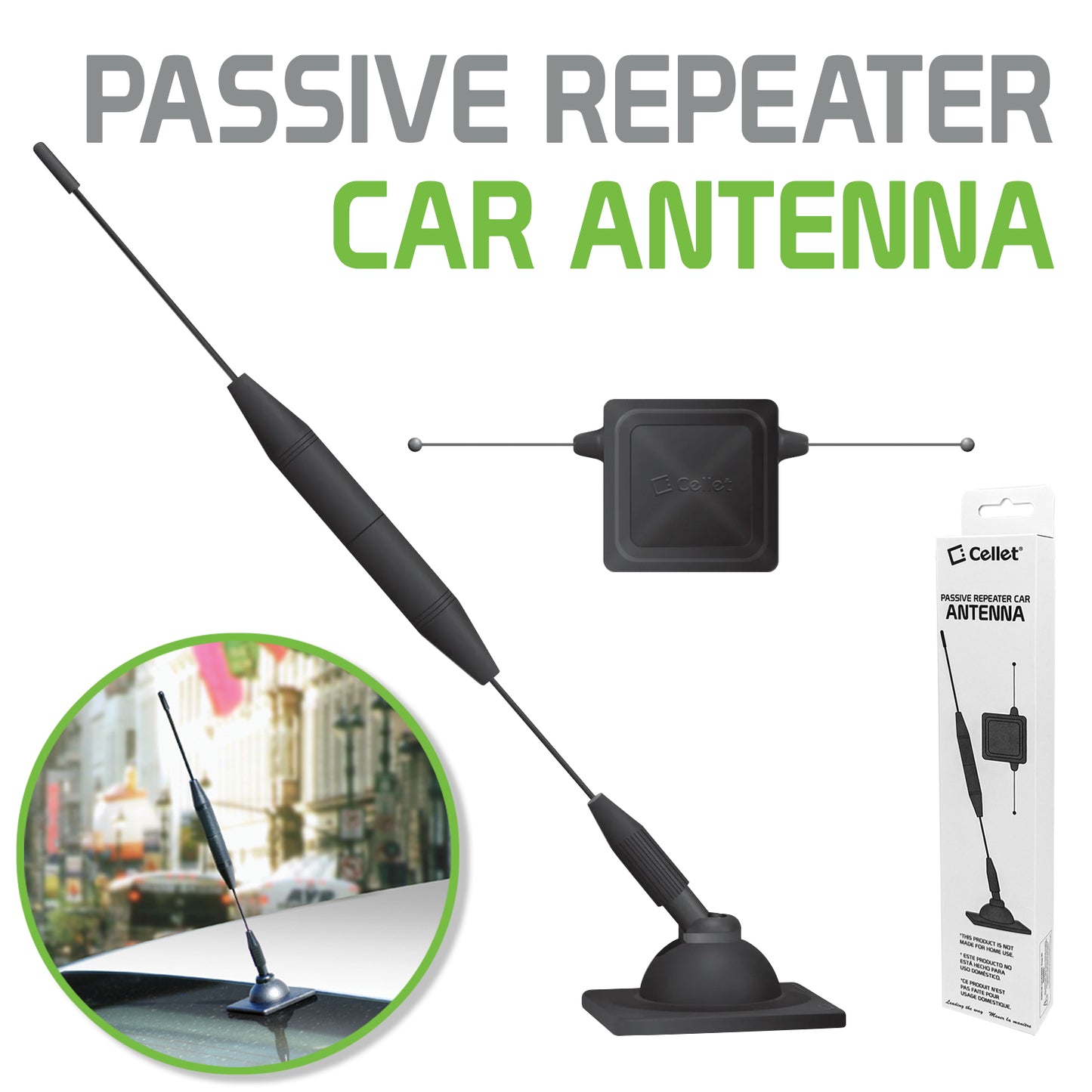 Car Antenna, Cellet Cellphone Car Mount Passive Repeater Antenna