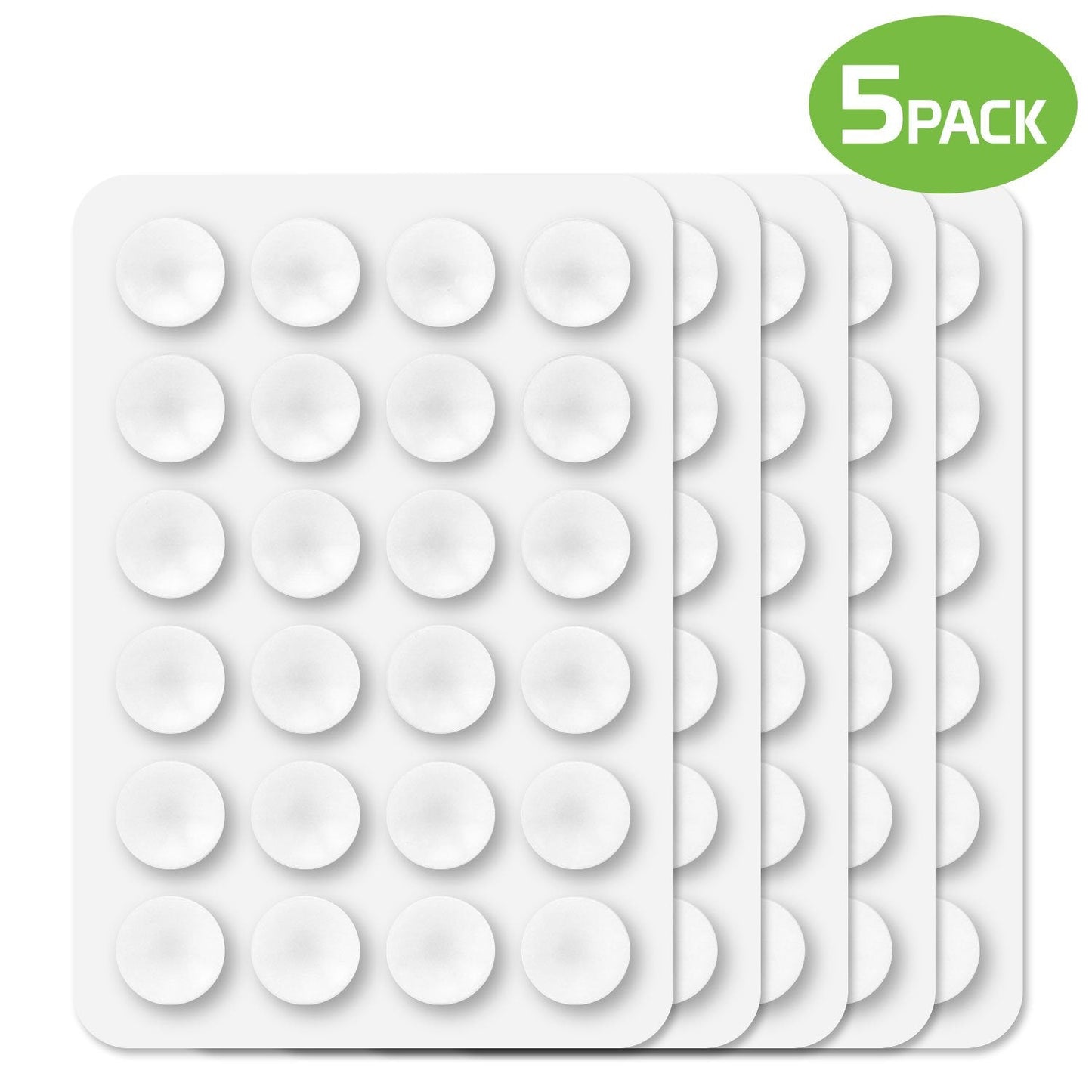 SCUPCL5 - 5 Pack Multipurpose Mini Suction Cup Mat with Strong 3M Adhesive - by Cellet - Clear