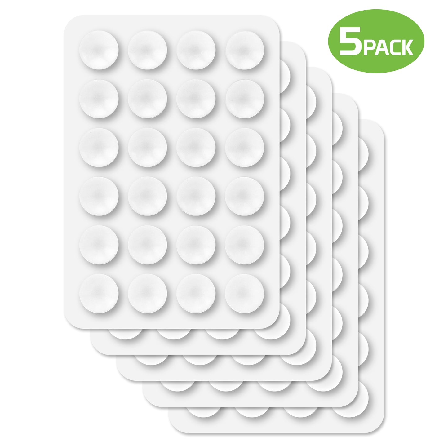 SCUPCL5 - 5 Pack Multipurpose Mini Suction Cup Mat with Strong 3M Adhesive - by Cellet - Clear