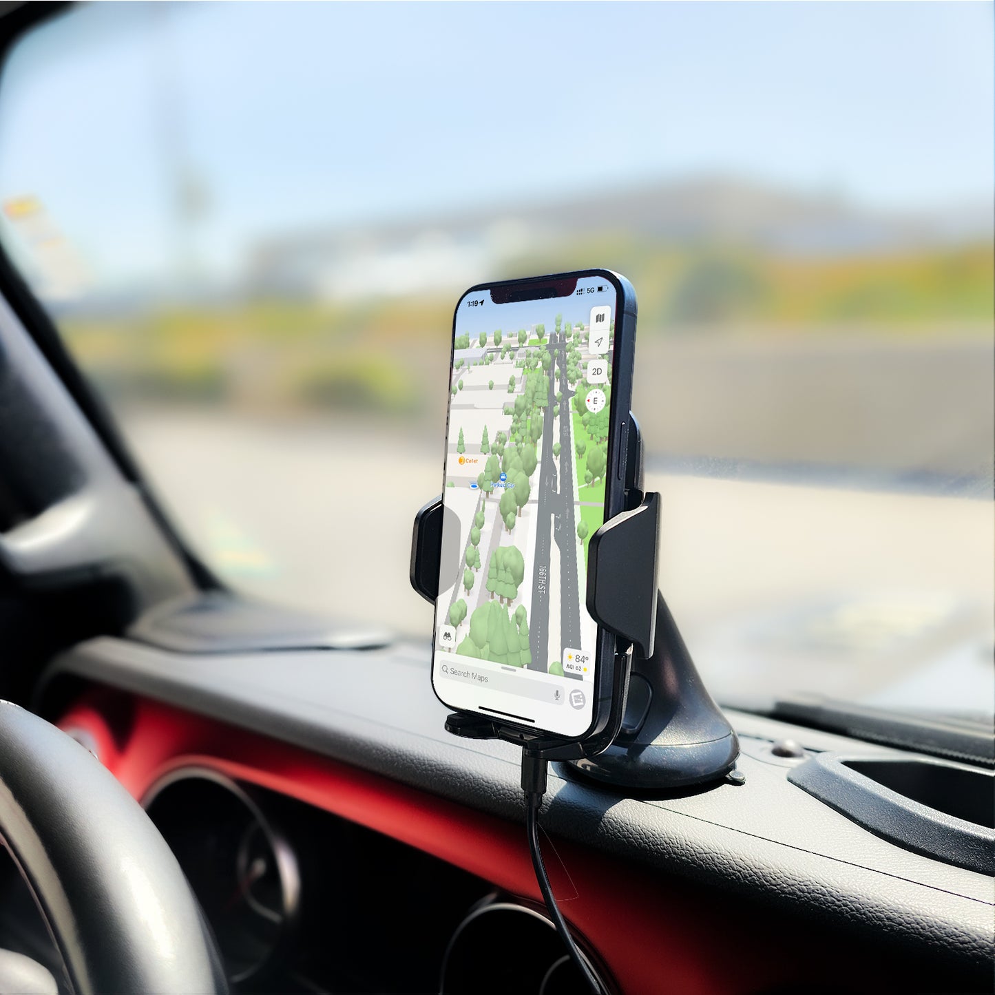 QI600 - 2-in-1 Wireless Charging Phone Mount, (10 Watt/2.1 Amp) Air Vent and Dashboard Phone Mount for Apple iPhone X, 8, 8 Plus, and More