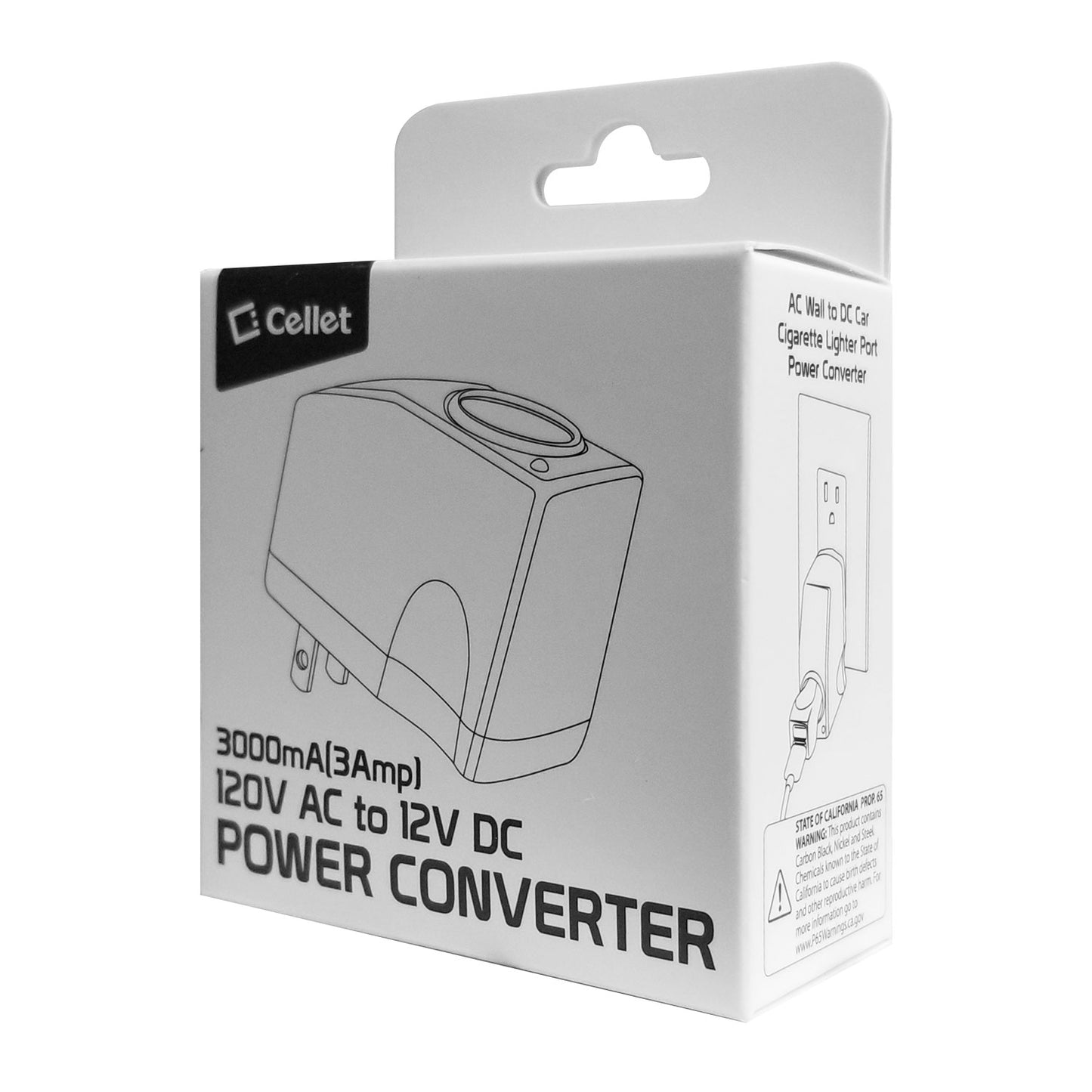 FM3000 - Compact Power Converter, 120V AC to 12 V DC (3000mA) Power Converter by Cellet