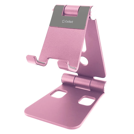 Rose Gold Desktop Phone Stand Smartphone Holder Mount, Durable Easy Folding.