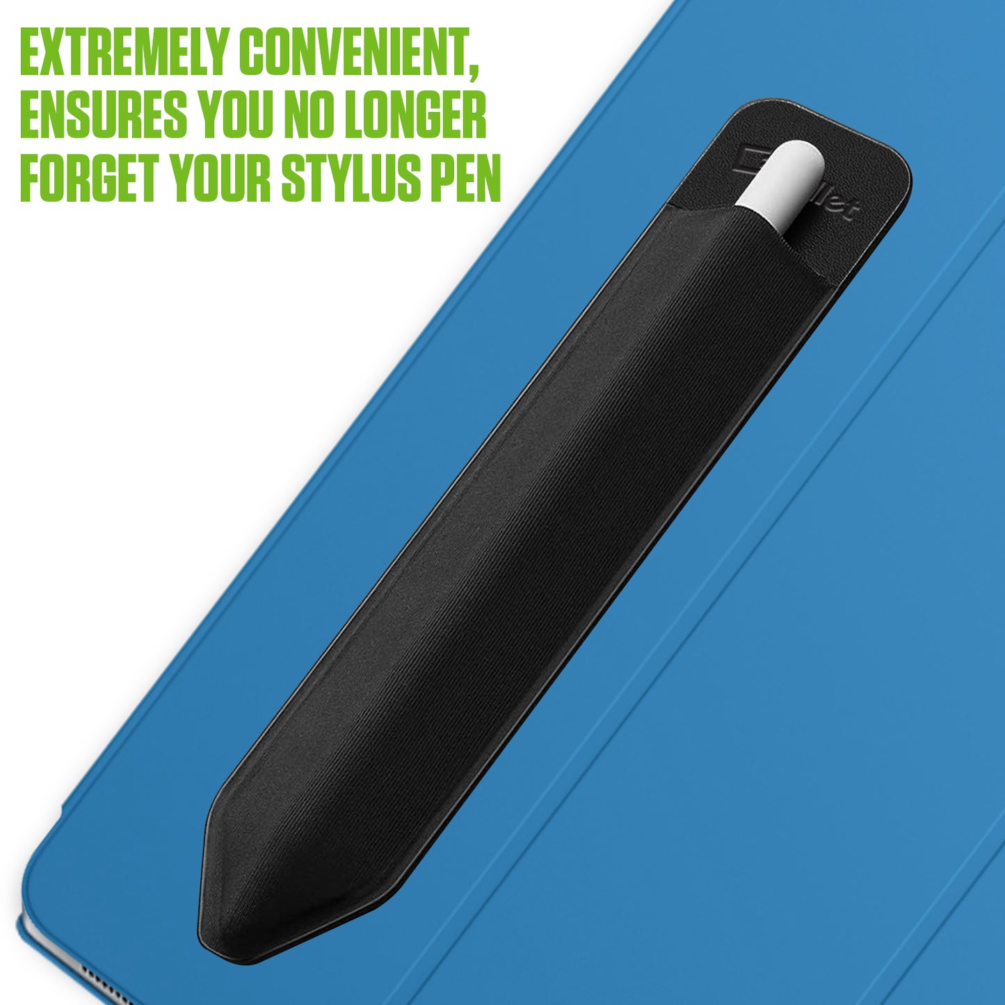 STHOLDER2 - Cellet 2 Pack Stylus Pen Holder for iPad - Elastic Sleeve with Premium Adhesive, Compatible with Apple iPad Pro, Air, Mini, iPad & Tablets - Black
