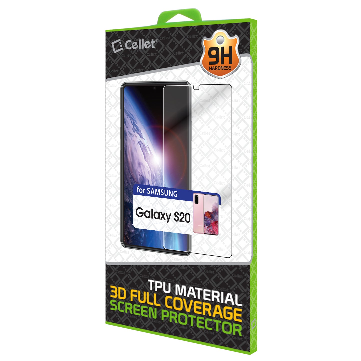 STSAMS20 - Cellet Samsung Galaxy S20 TPU Screen Protector, Full Coverage Flexible Film Screen Protector Compatible to Samsung Galaxy S20