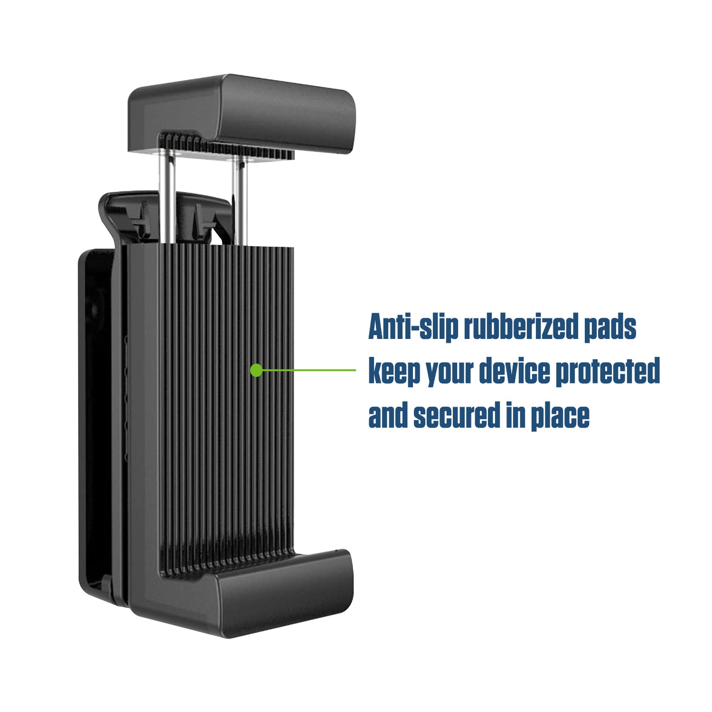 CLIPHDB - Cellet Heavy-Duty 360 Rotating Belt Clip Holder & Smartphone Holster Mount with Built-in Kickstand, Universal Adjustable Vertical Spring Clamp and Anti-Slip Rubber Pads for Cell Phones Cases Up to 3.5"