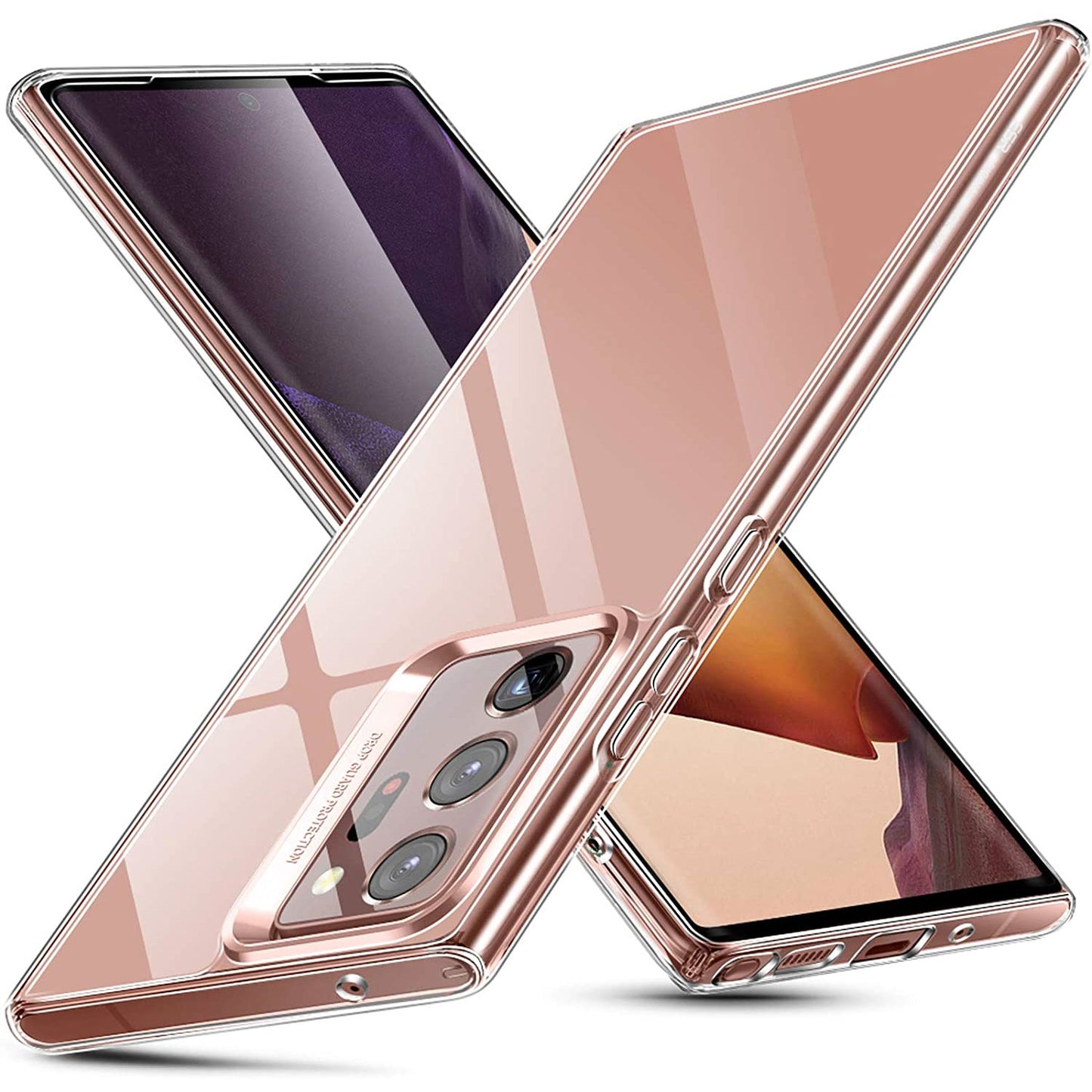 CCSAMN20CL - Crystal Clear Case for Samsung Galaxy Note 20, Ultra Slim Thin Shockproof Protective Phone Cover, Military Grade Drop Tested, Anti-Scratch PC Back & Flexible TPU Bumper, Supports Wireless Charging