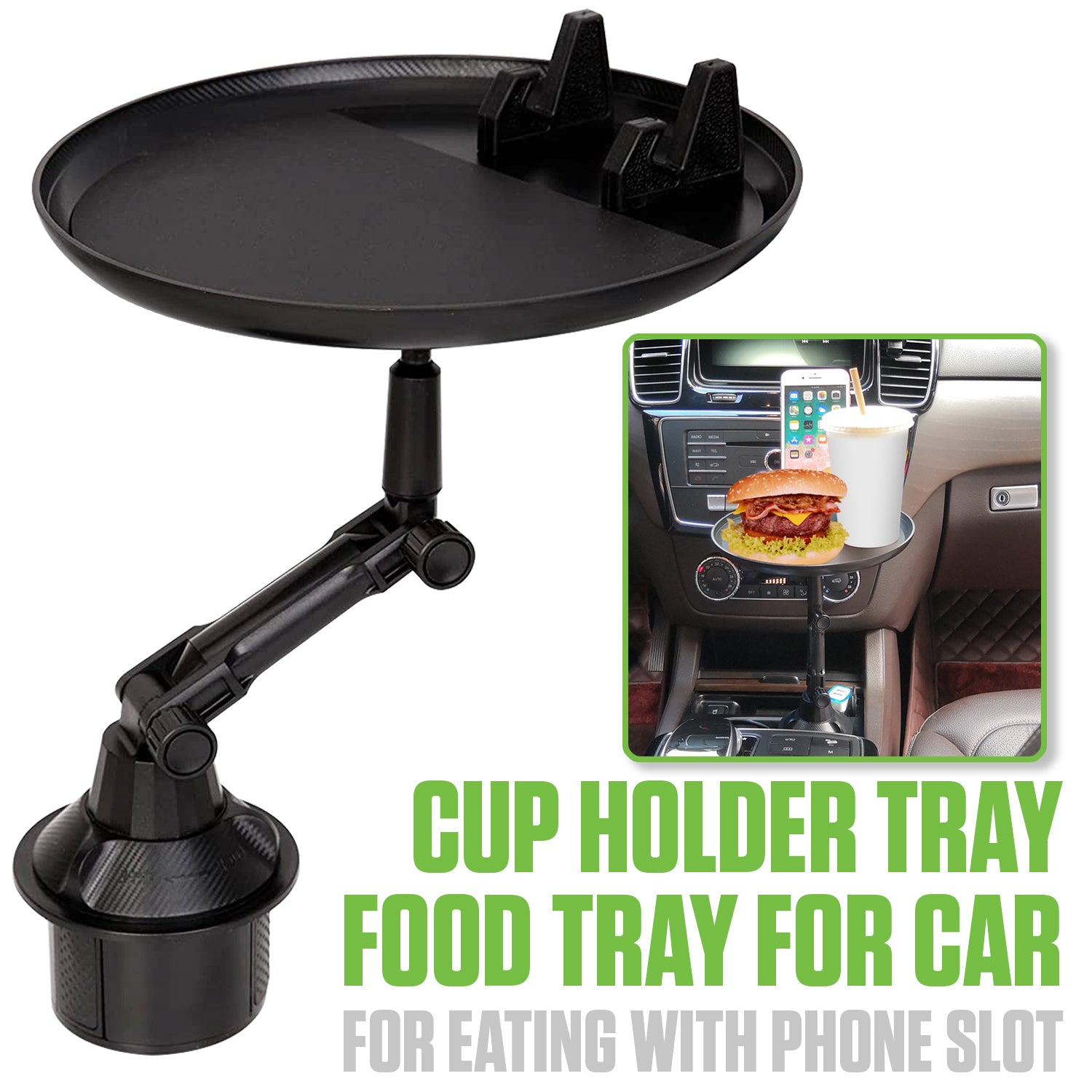 PHSK119 - Cellet Cup Holder Tray for Car with Phone Mount