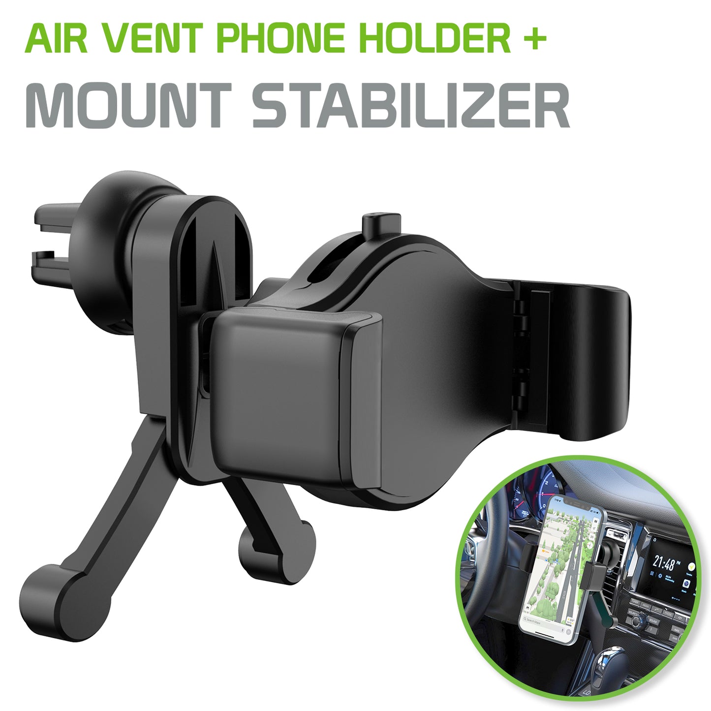 PHVENT012 - Car Air Vent Phone Mount with Stabilizer