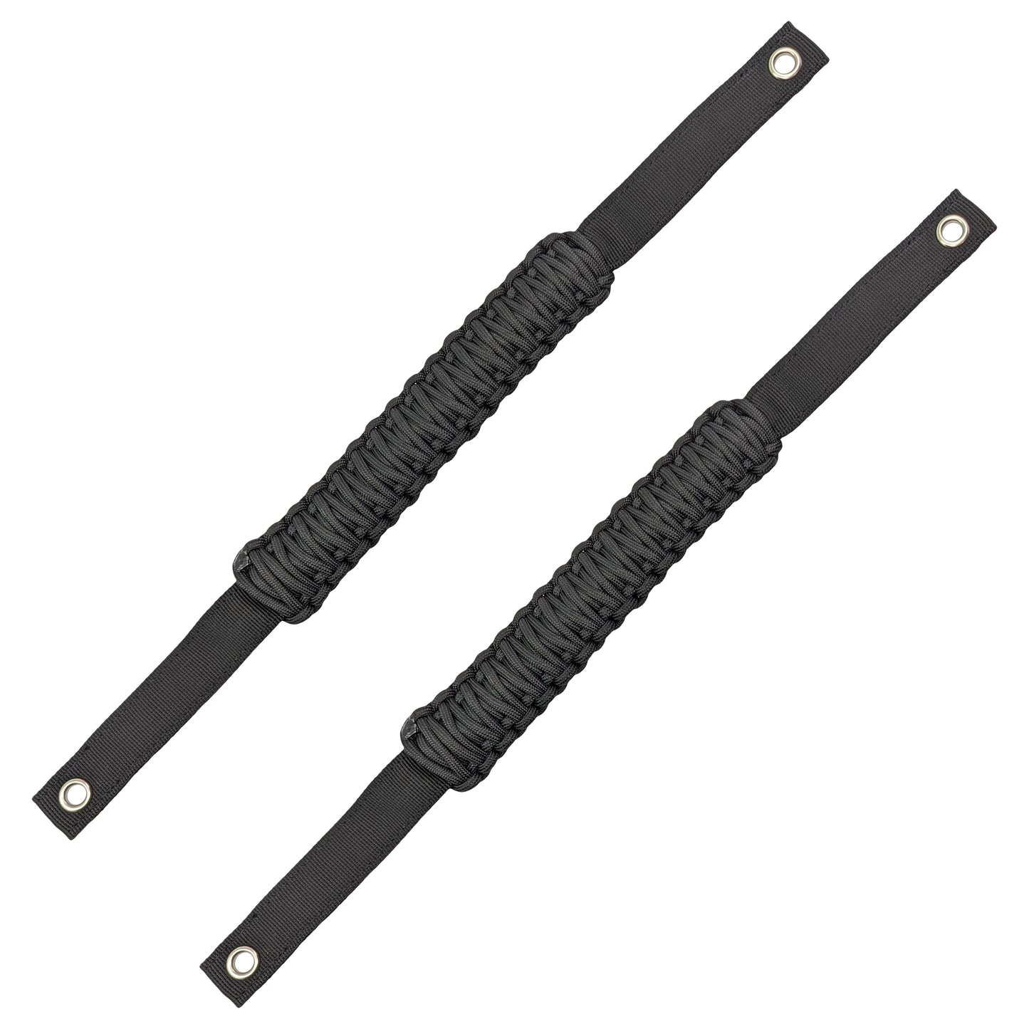 STBRONC - Paracord Roll Bar Grab Handles for Ford Bronco 2021 2022 2023 2024 Accessories, Heavy Duty Interior Grip Handle, Non-Slip Grab Bar for 2/4 Door Bronco, Black Thick Paracord with Metal Buckles, 2-Pack