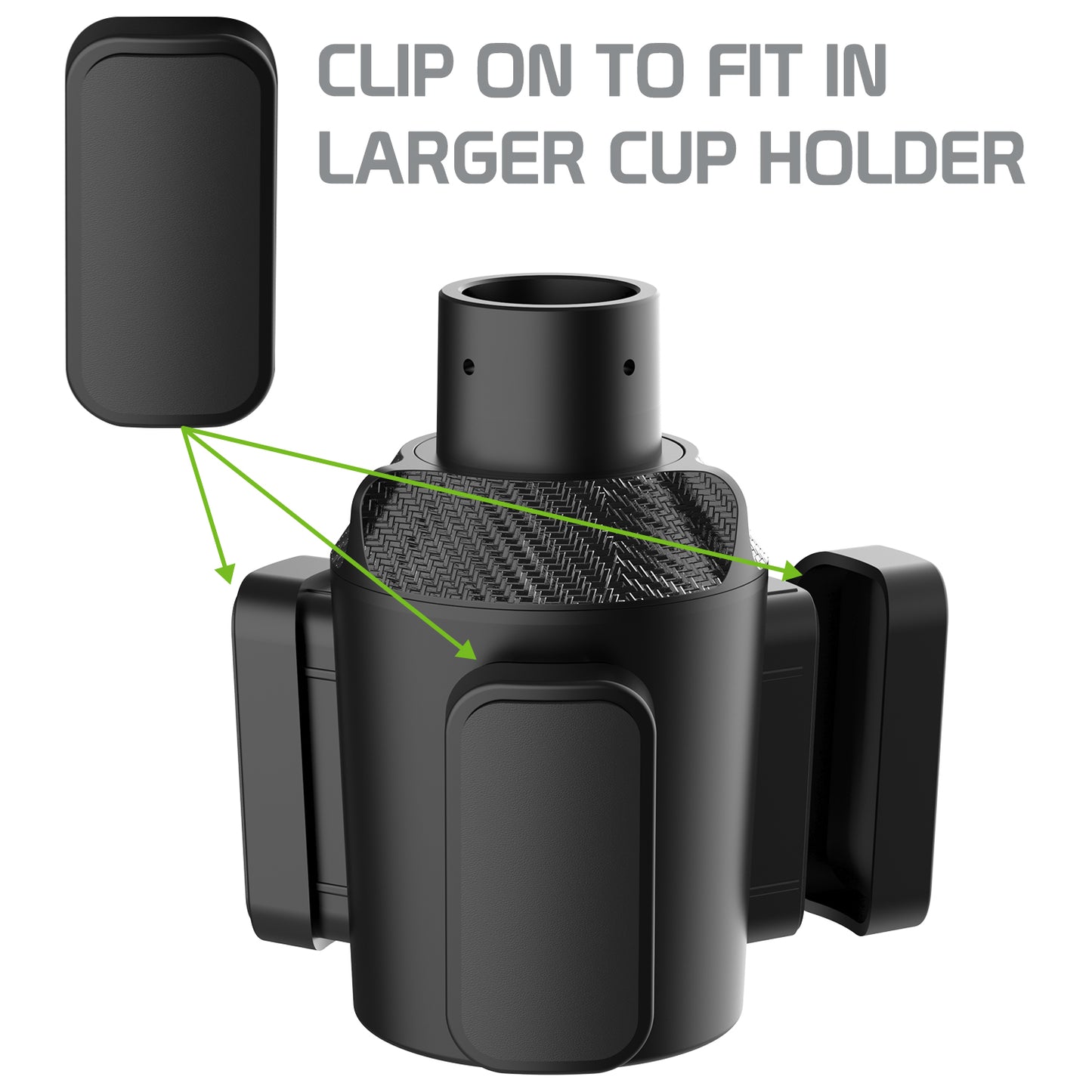 PHCUP1 - Heavy-Duty Expandable Car Cup Holder, Adjustable Top Opening & Base