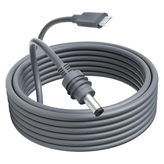 DASTRMINI10M - 10-Meter / 33-Feet Starlink Mini USB-C to DC Power Cable Cord 100W Input USB Type C to DC Cable, DC Power Cable Direct to USB-C for Starlink Mini Work with 100W+ PD Source Waterproof 18AWG (Copy) (Copy)