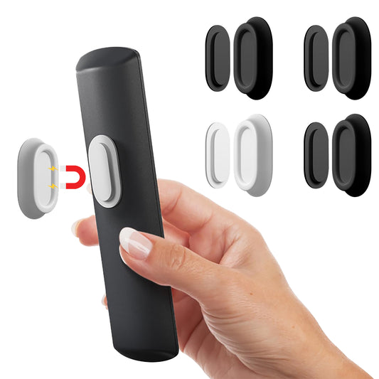 ACMR5 - Magnetic Remote Control Holder Wall Mount, 5 Pack Strong N52 Magnet Remote Organizer, Adhesive Mount for TV Remote, Air Conditioner, Fan, Game Controller & Home Gadgets – Black/Gray/White