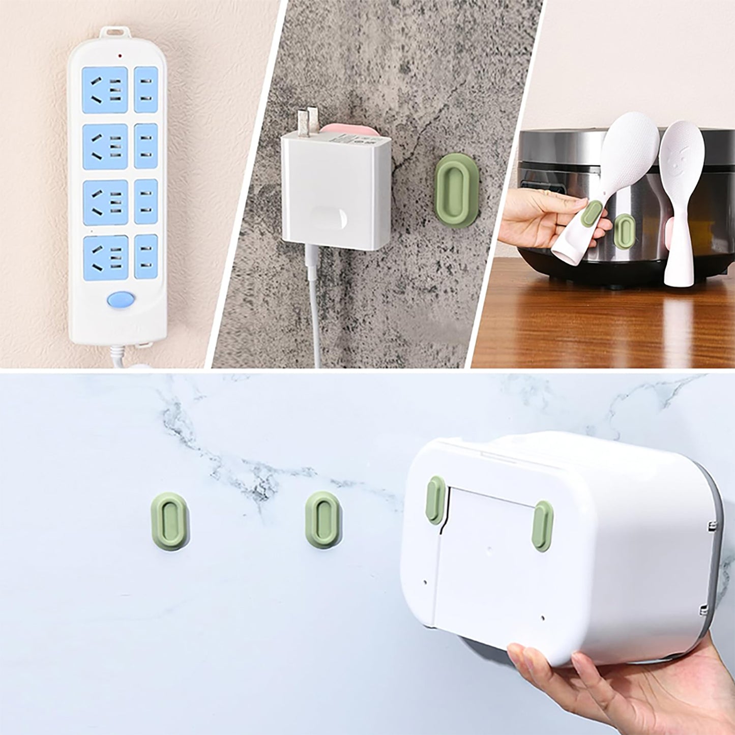 ACMR5 - Magnetic Remote Control Holder Wall Mount, 5 Pack Strong N52 Magnet Remote Organizer, Adhesive Mount for TV Remote, Air Conditioner, Fan, Game Controller & Home Gadgets – Black/Gray/White