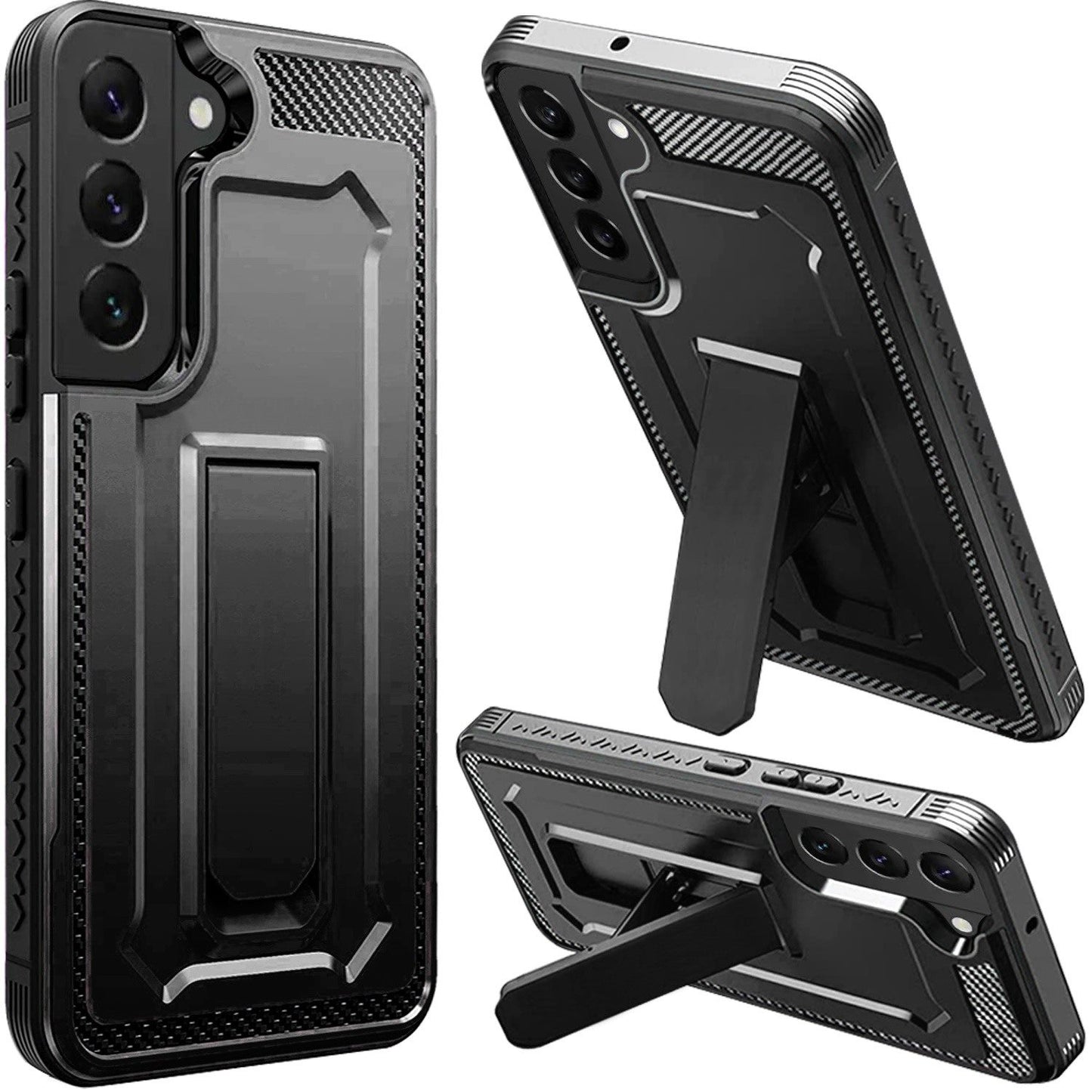 CCSAMS23IFBK - Samsung Galaxy S23 Kickstand Hybrid Case - Black