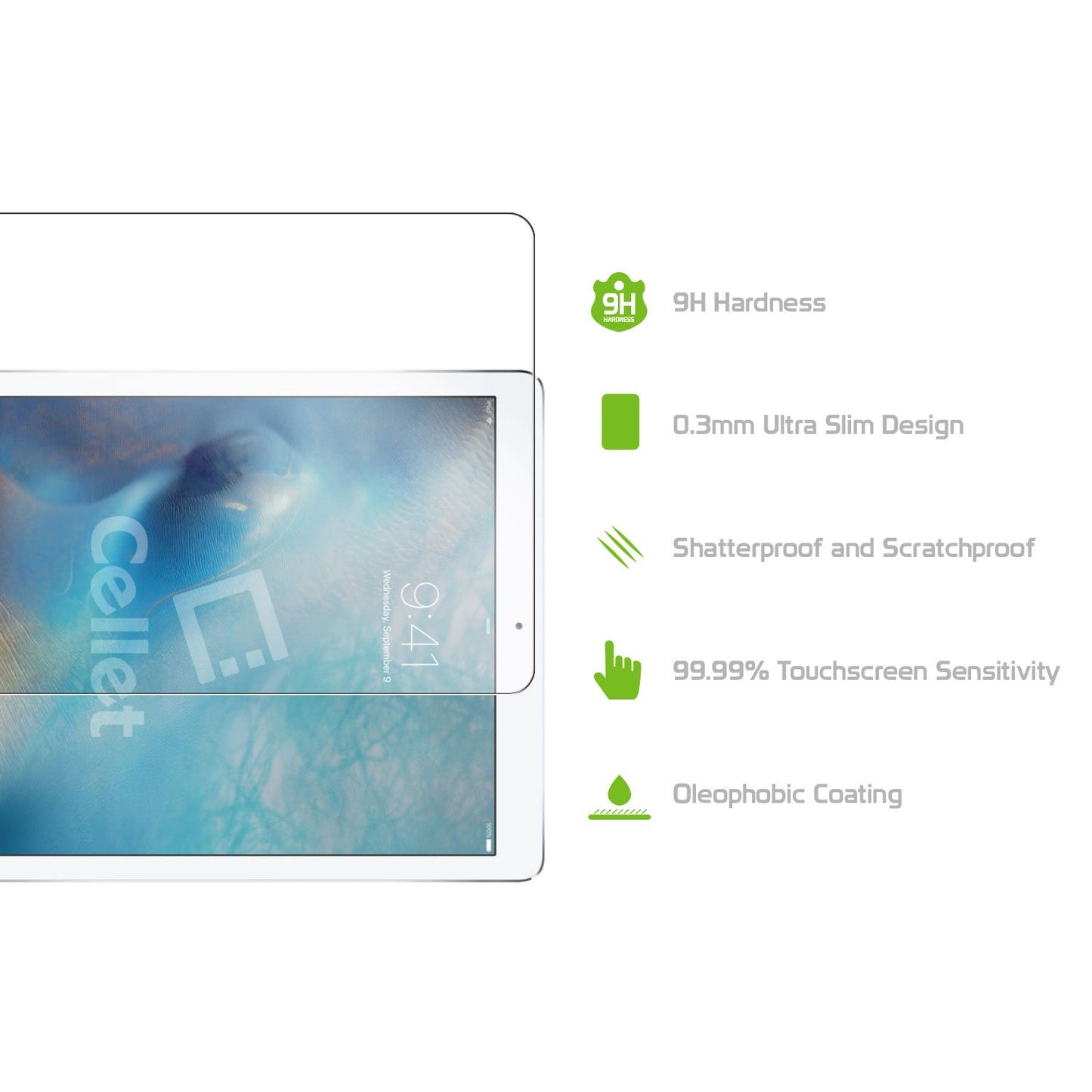 SGIPHIPAD102 - 9H hardness Premium Tempered Glass Screen Protector - iPad 10.2-inch