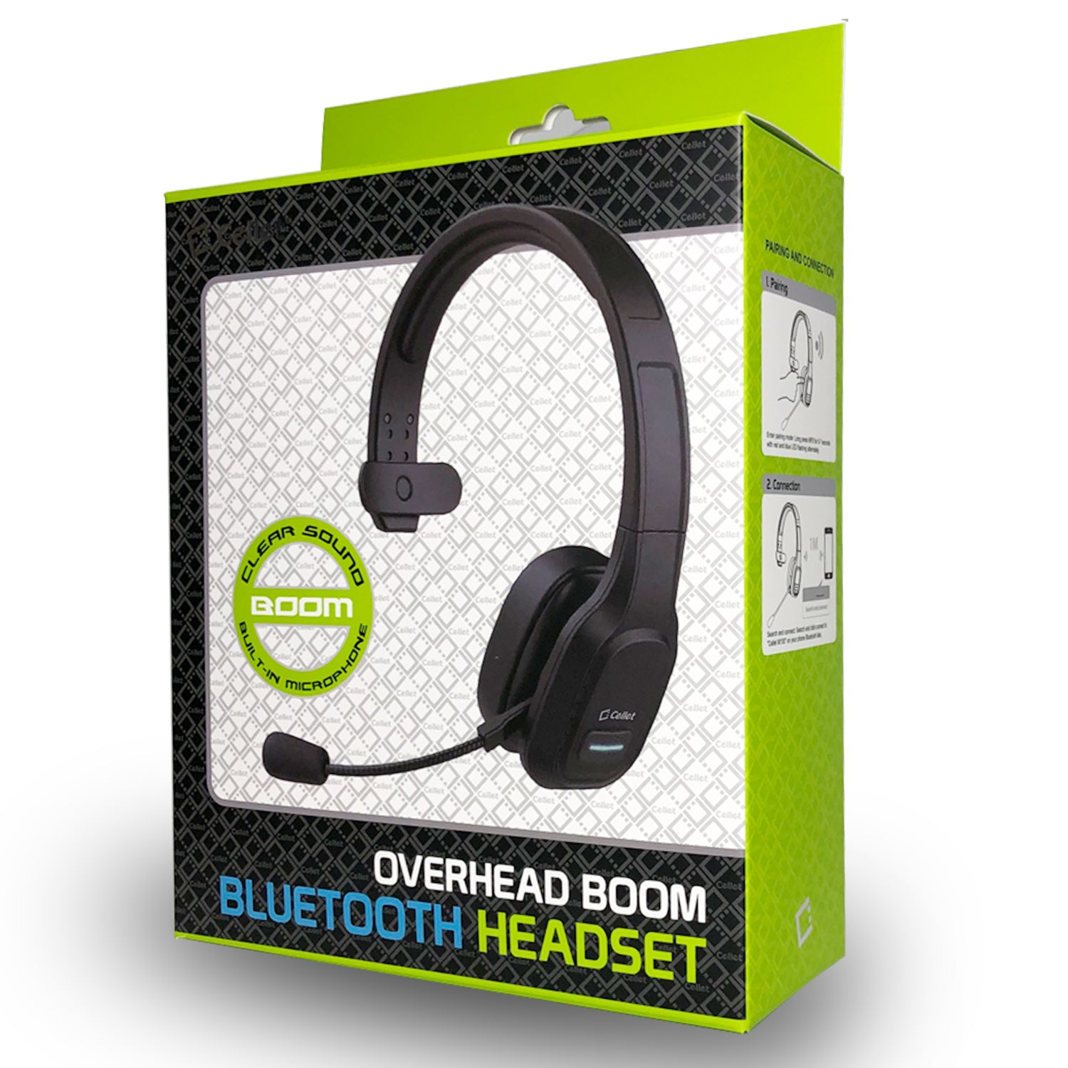 EBBOOMM100 - Overhead Wireless Mono Headset, Bluetooth V5.0 with