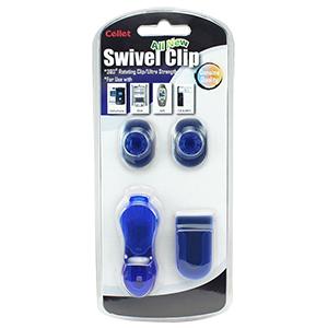 CLPE4TBL - Cellet 4-IN-1 PEANUT STYLE Trans Blue Clip